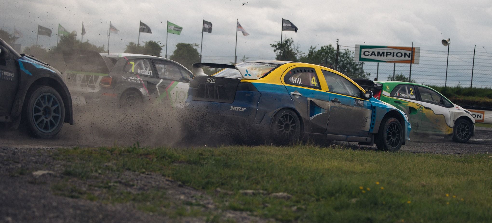 Rallycross action at Mondello Park in Ireland (1)