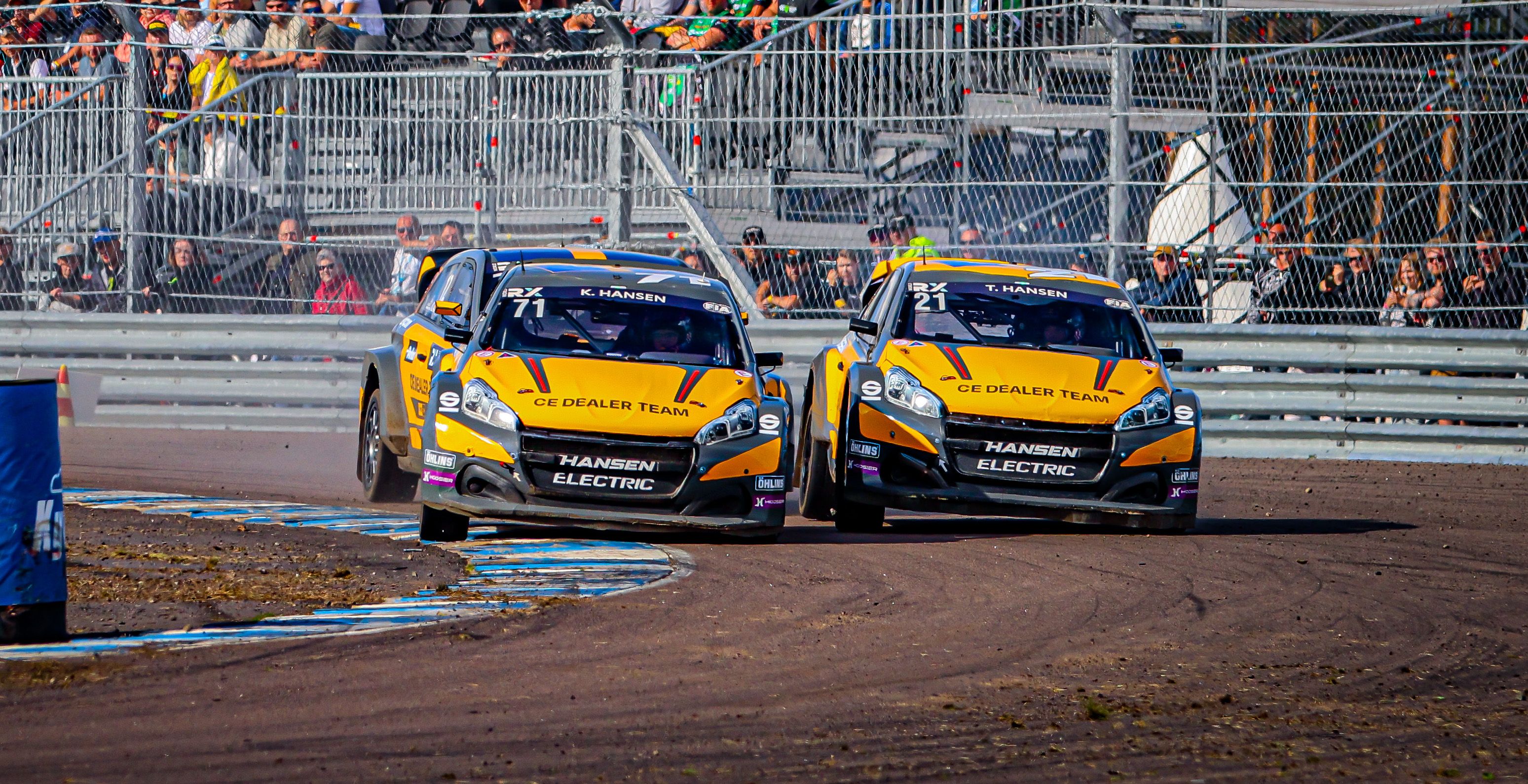 The Hansen brothers in action at World RX of Finland 2025