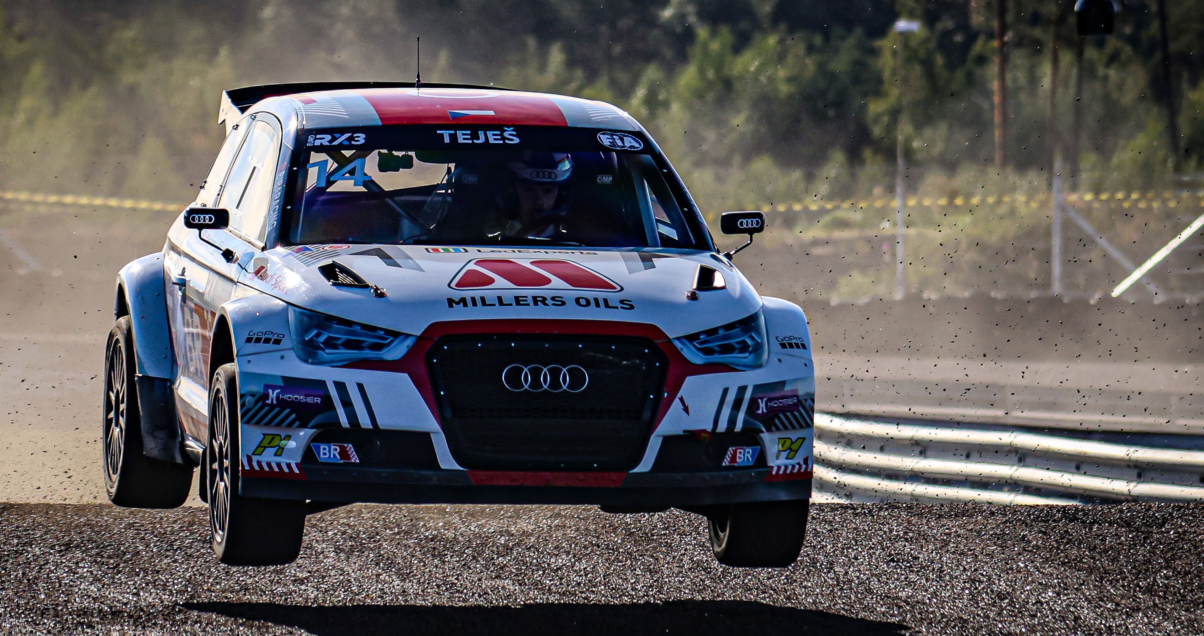 Libor Teješ in Euro RX3 action at Finland's KymiRing in 2025