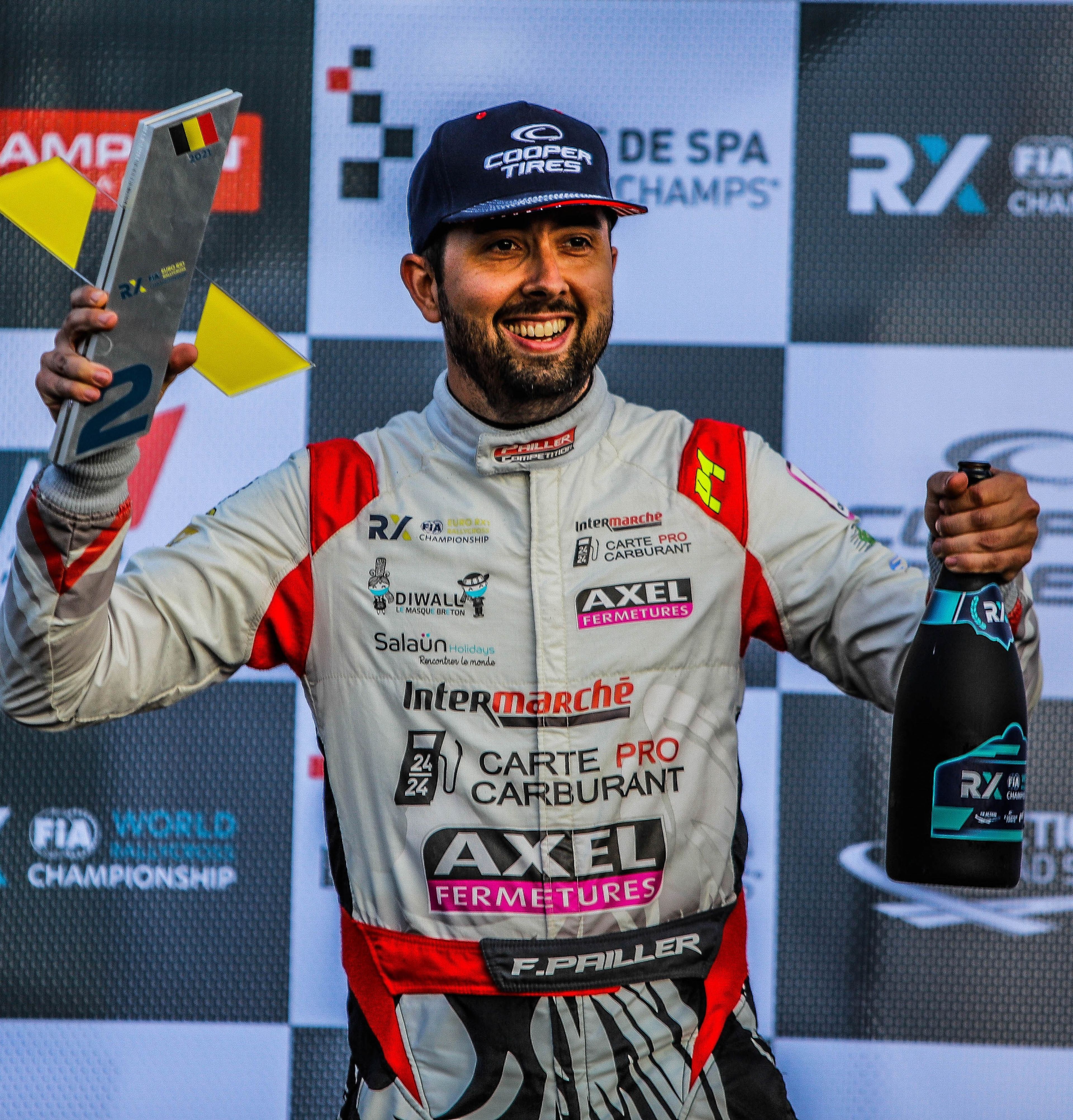 Fabien Pailler on the Euro RX1 podium at Spa-Francorchamps in 2021 (2)
