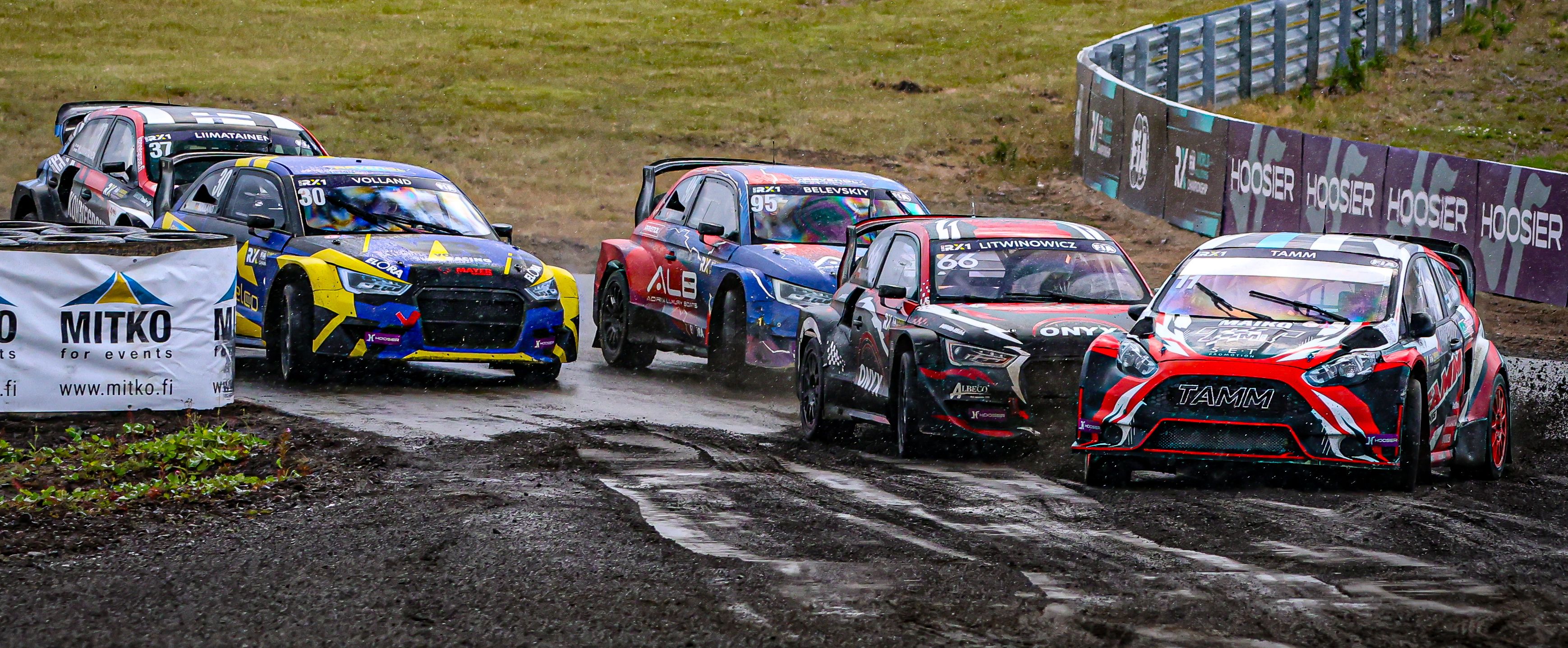 Maiko Tamm leads the Euro RX1 field on his series debut at Finland's KymiRing in 2025