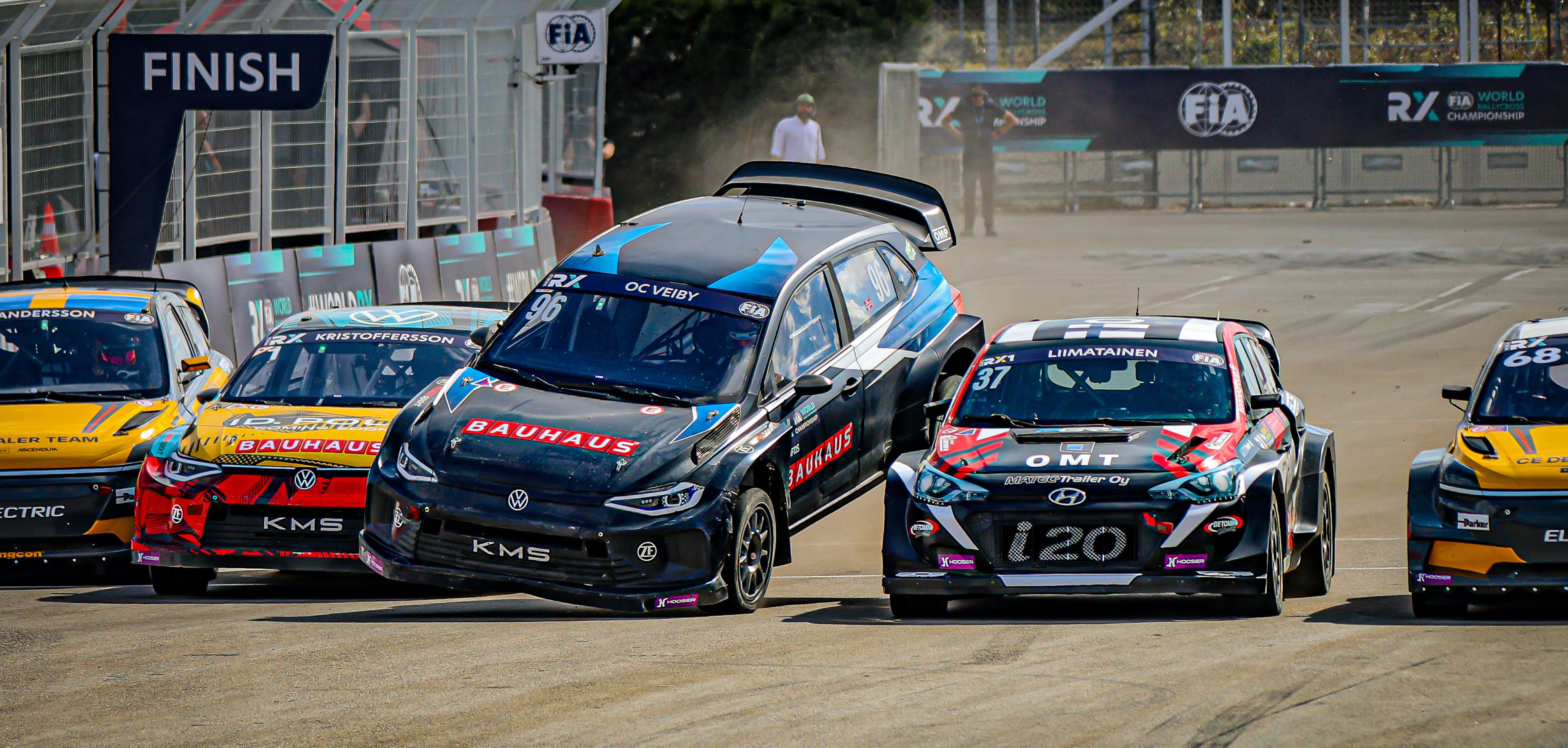 Ole Christian Veiby gets airborne at the start of World RX Q3 in Istanbul in 2025