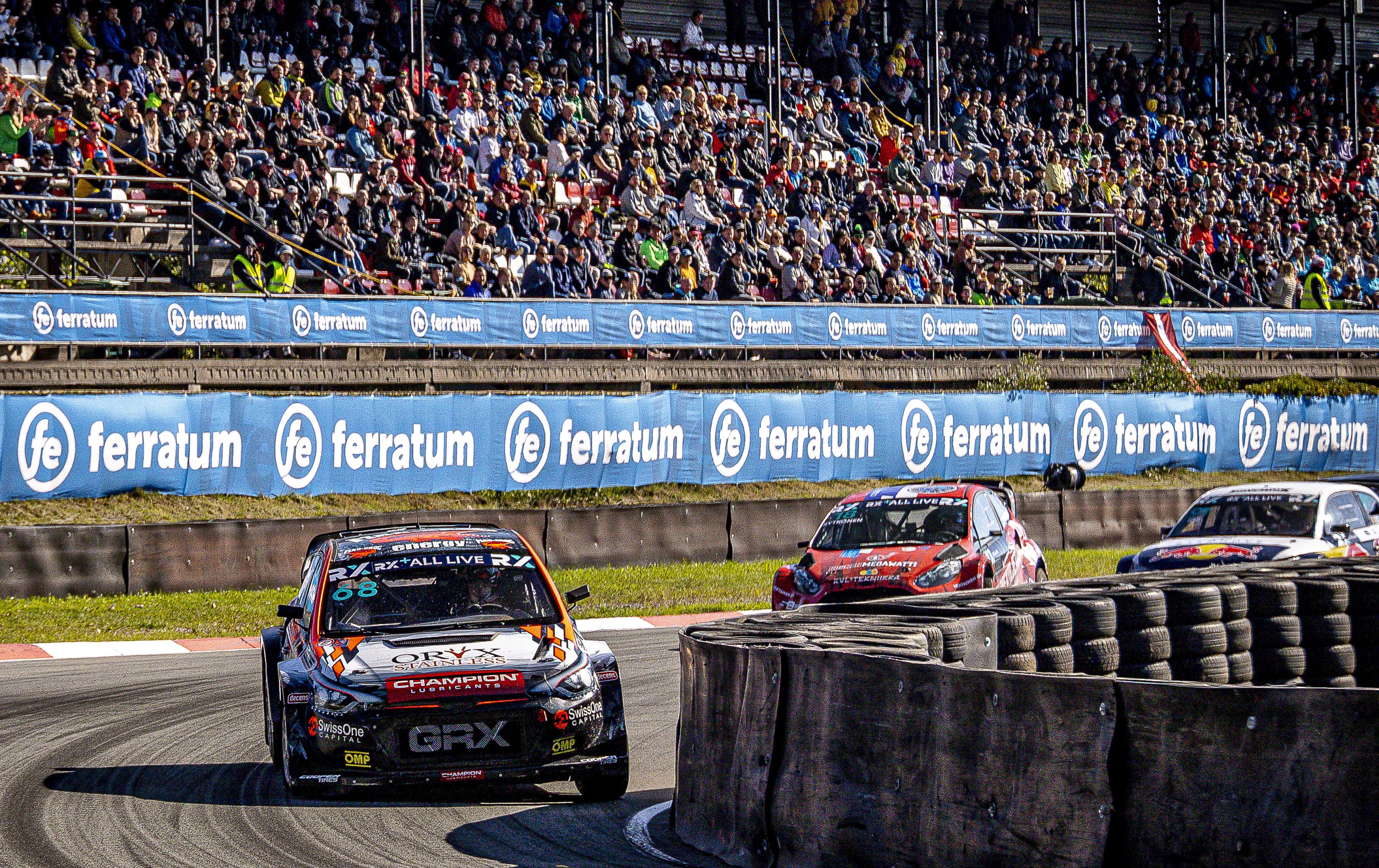 Niclas Grönholm leads the World RX field in Rīga, Latvia in 2021
