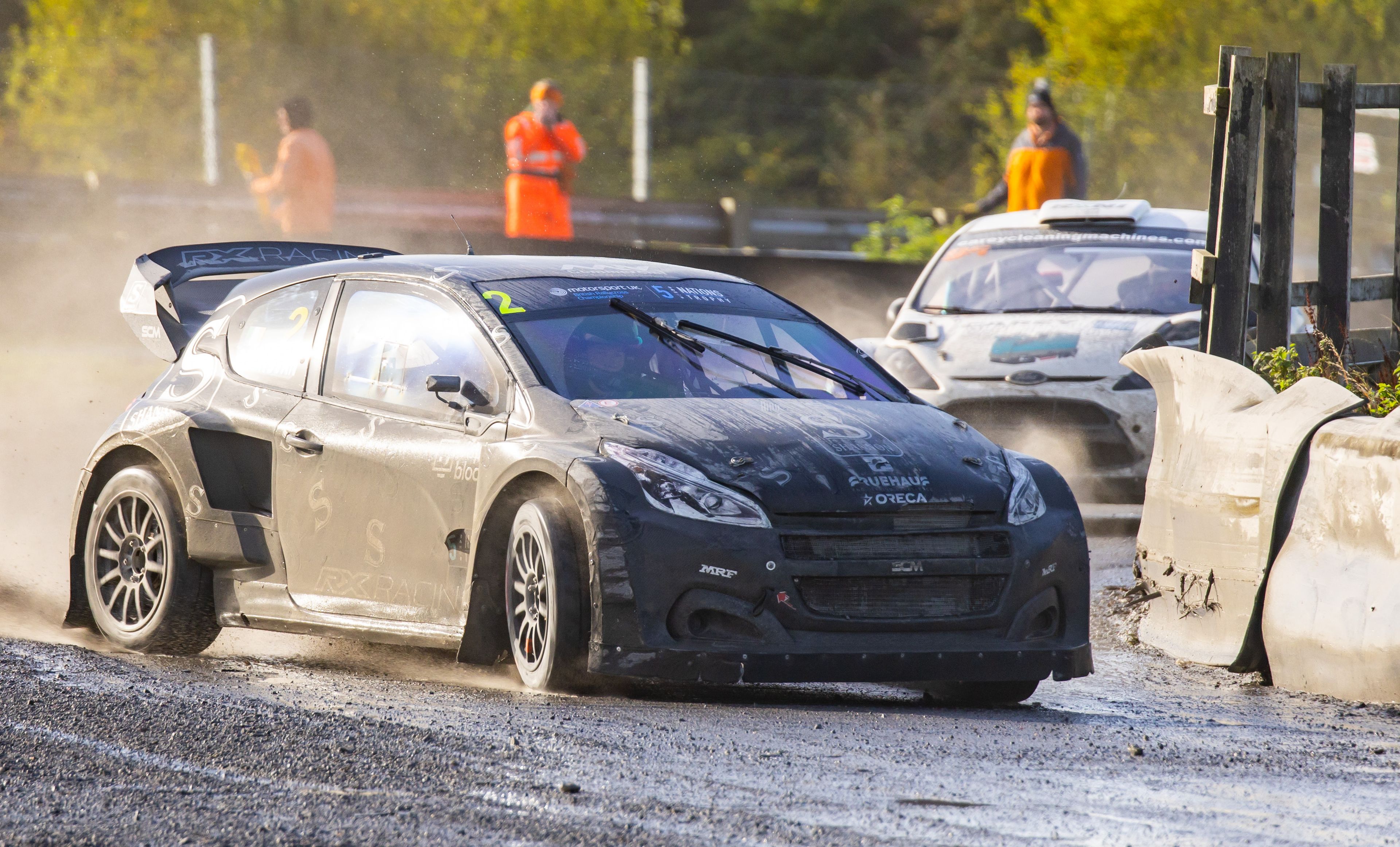 Former British Rallycross Champion Ollie O'Donovan on-track at Mondello Park in Ireland in 2025