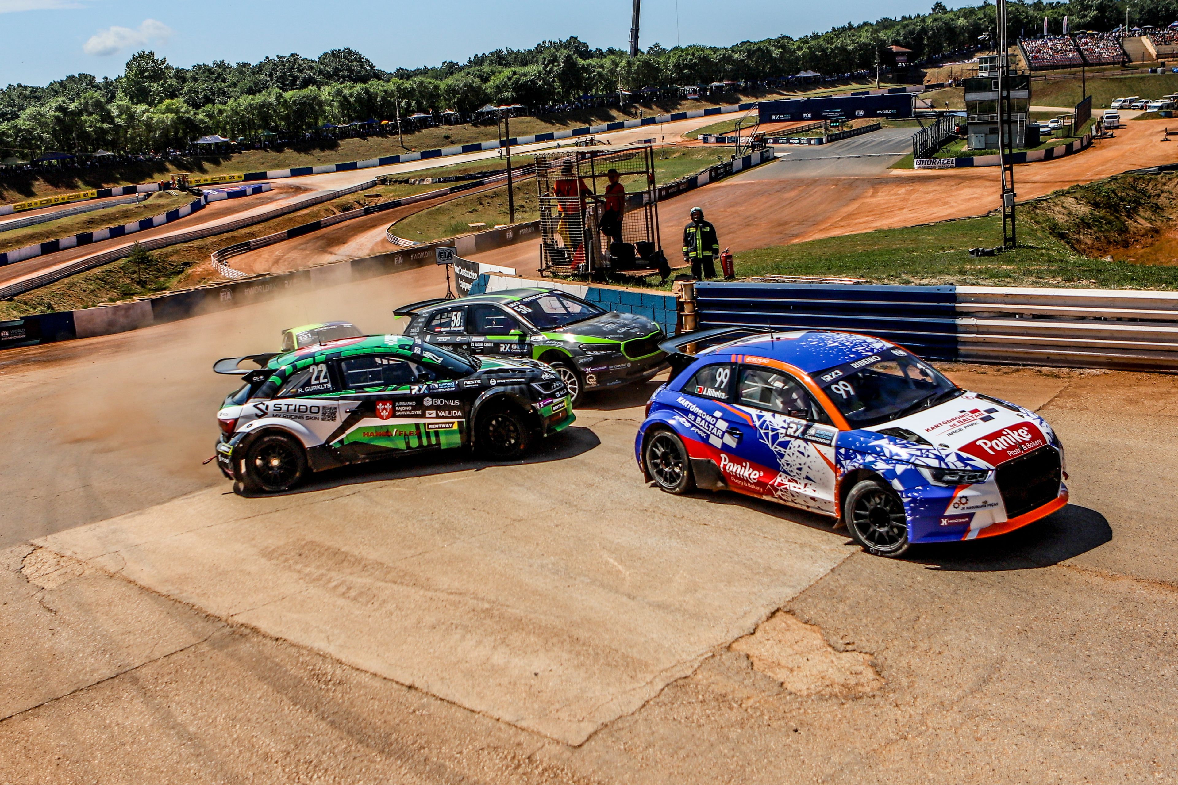 João Ribeiro leads the Euro RX3 field at World RX of Hungary 2025