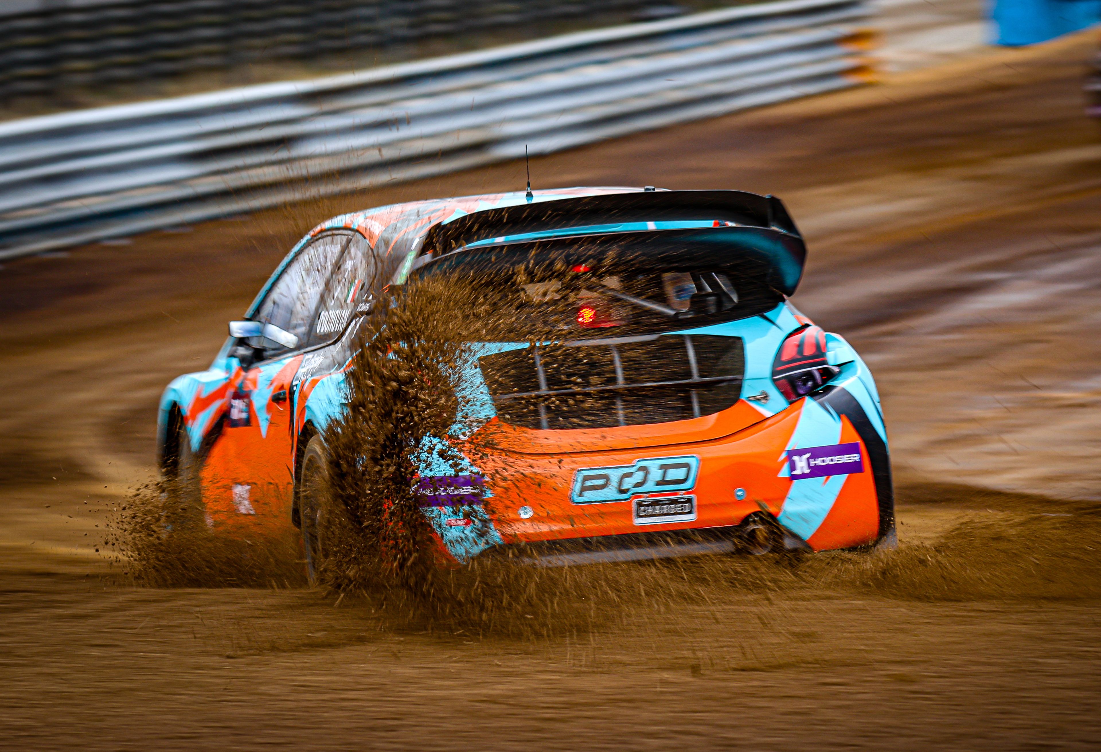 European and British Rallycross Champion Patrick O'Donovan in action in World RX in 2025