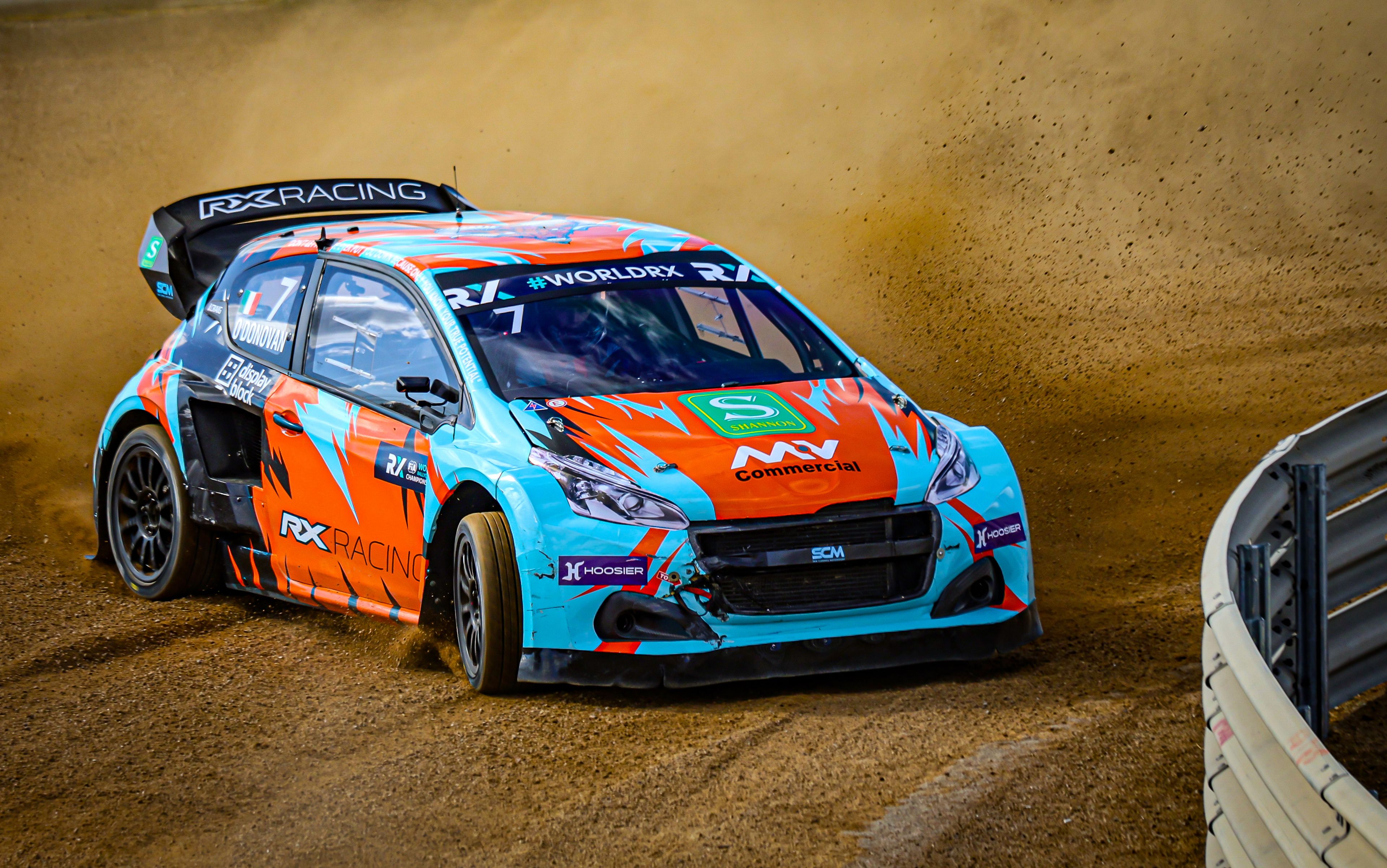 European and British Rallycross Champion Patrick O'Donovan in action in World RX in 2025