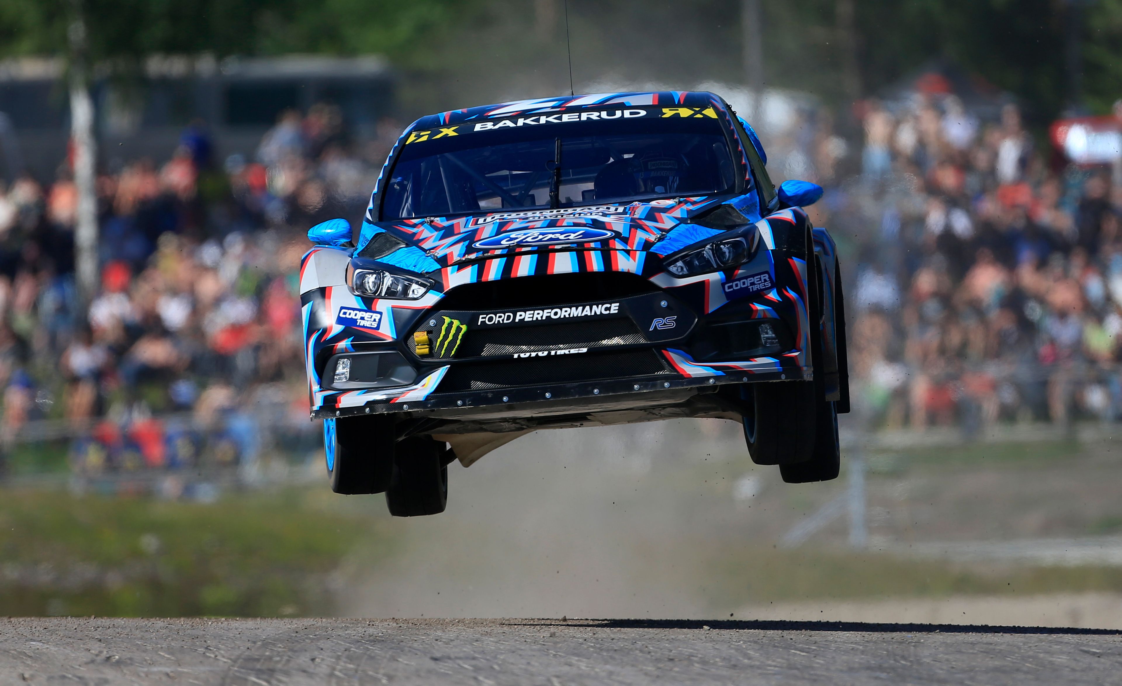 Andreas Bakkerud flying high in World RX at Höljes in Sweden