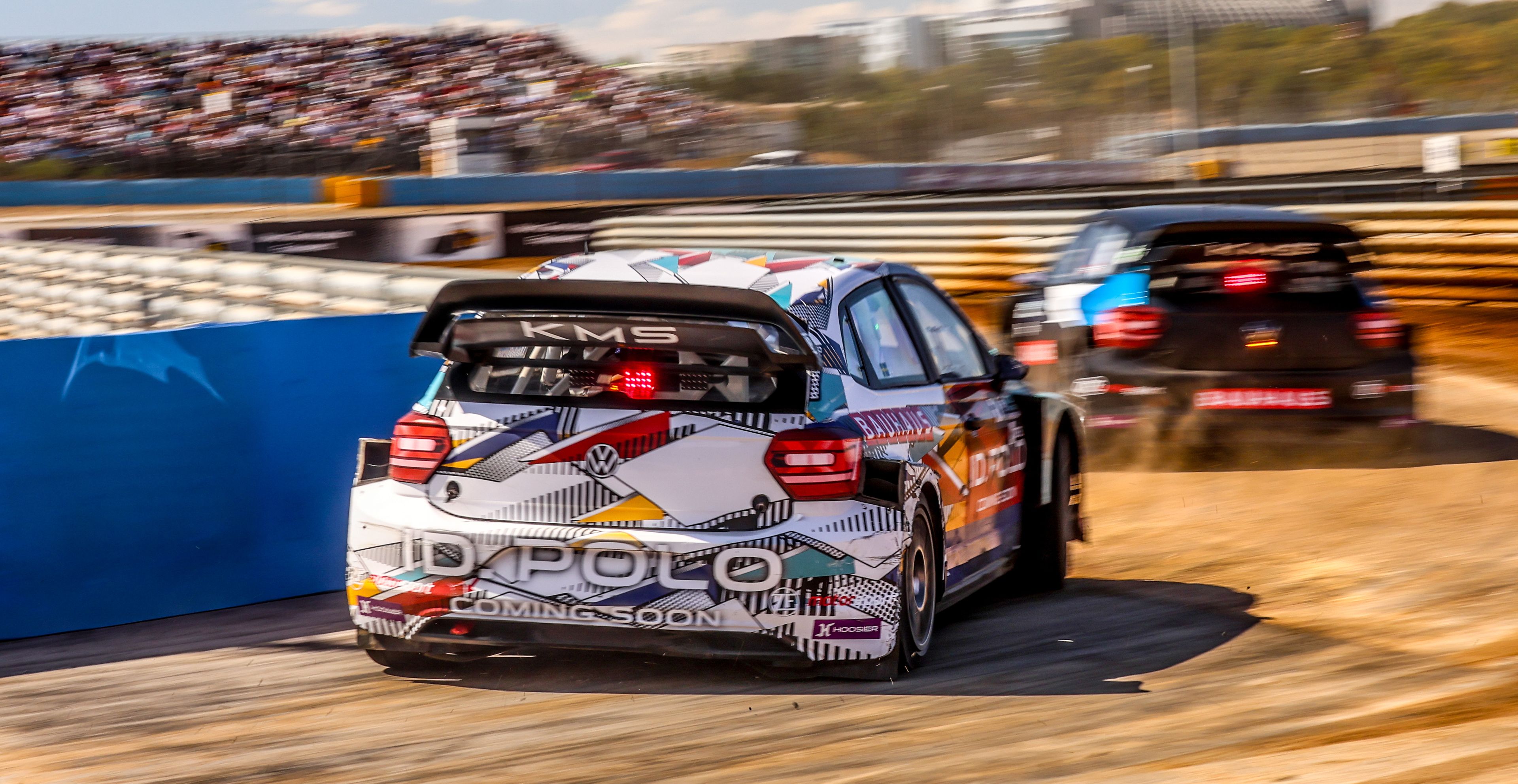 Johan Kristoffersson and Ole Christian Veiby on-track during World RX of Türkiye in 2025