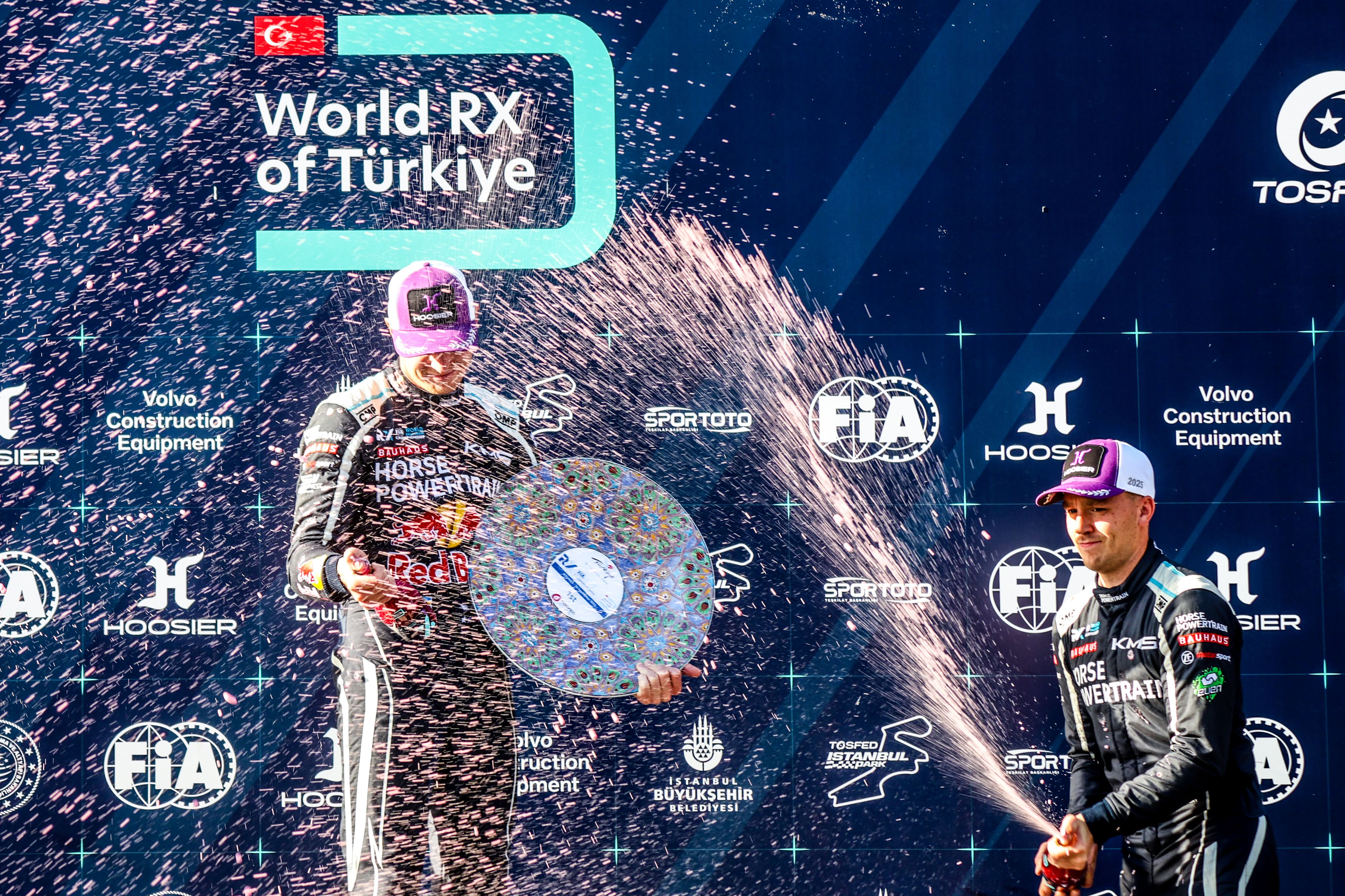 Johan Kristoffersson and Ole Christian Veiby celebrate their success in Istanbul in 2025