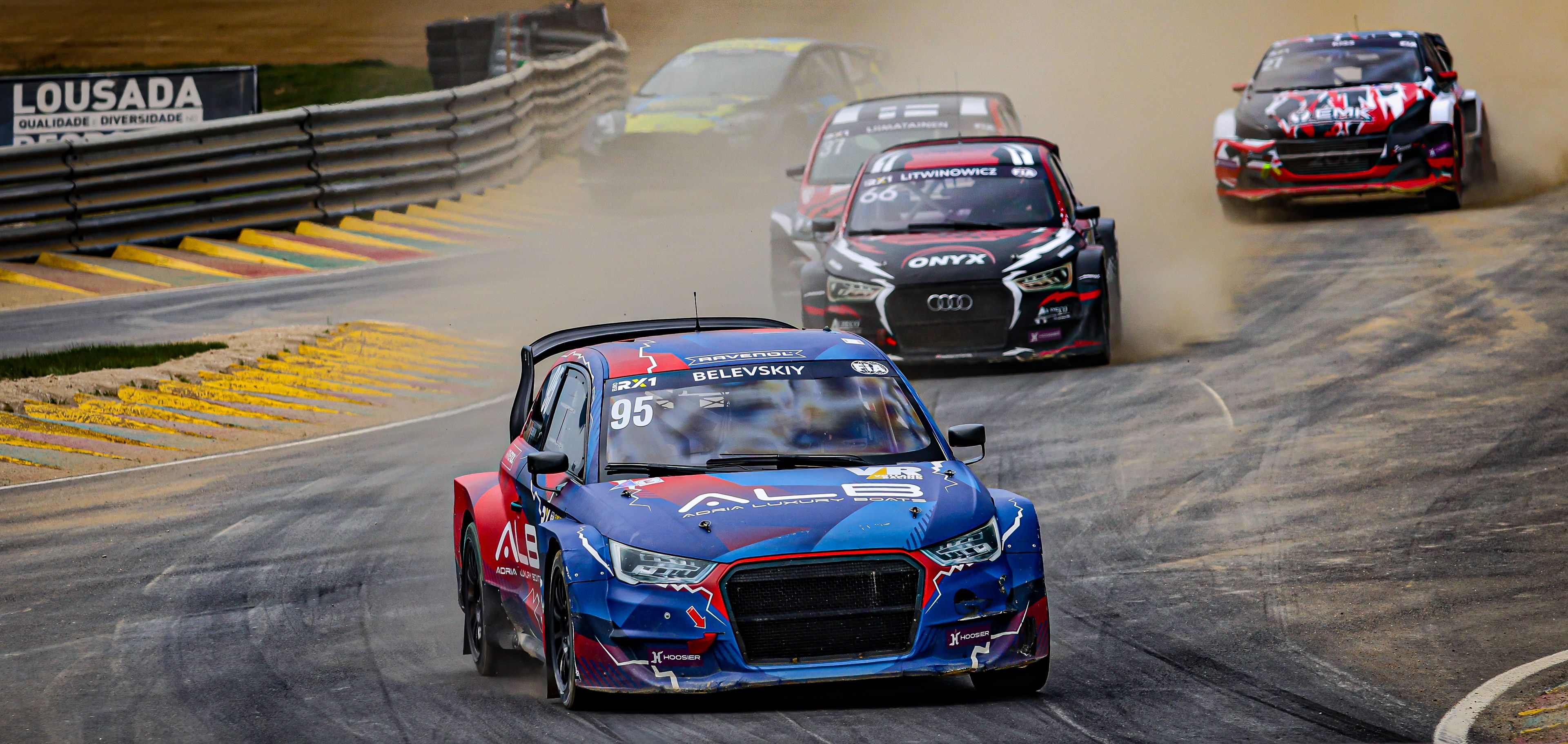 Yury Belevskiy leads the Euro RX1 field at Lousada in Portugal in 2025