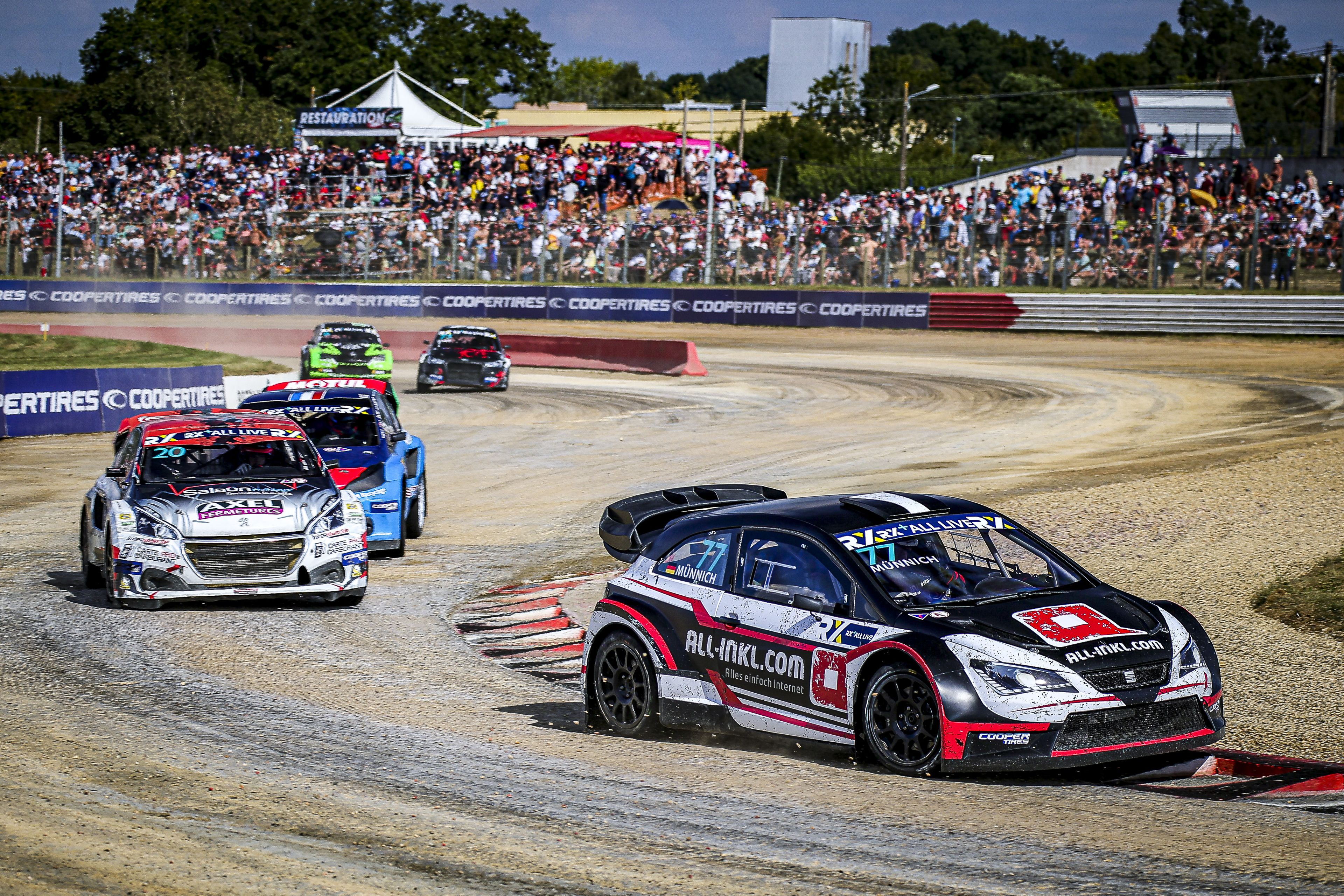 René Münnich on his way to his maiden Euro RX1 victory at Lohéac in France in 2021