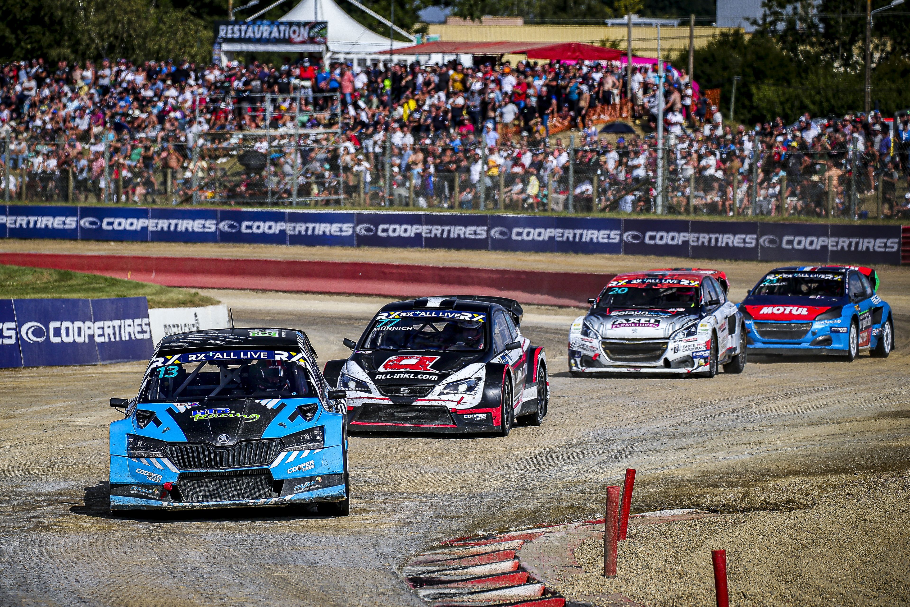 Andreas Bakkerud leads the Euro RX1 field at Lohéac in France in 2021