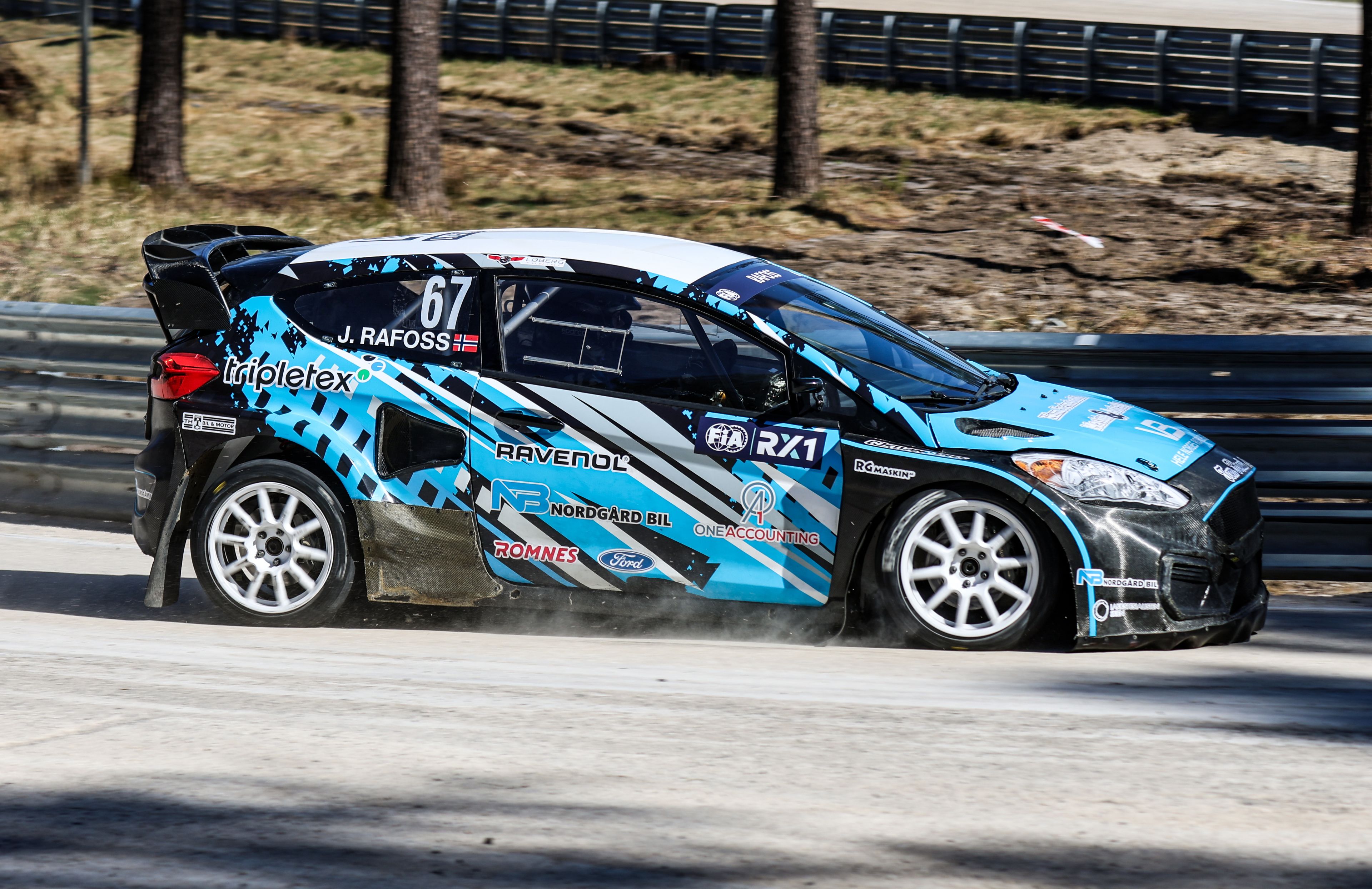 Euro RX1 competitor, Johannes Rafoss on-track during the 2026 pre-season group test in Rīga