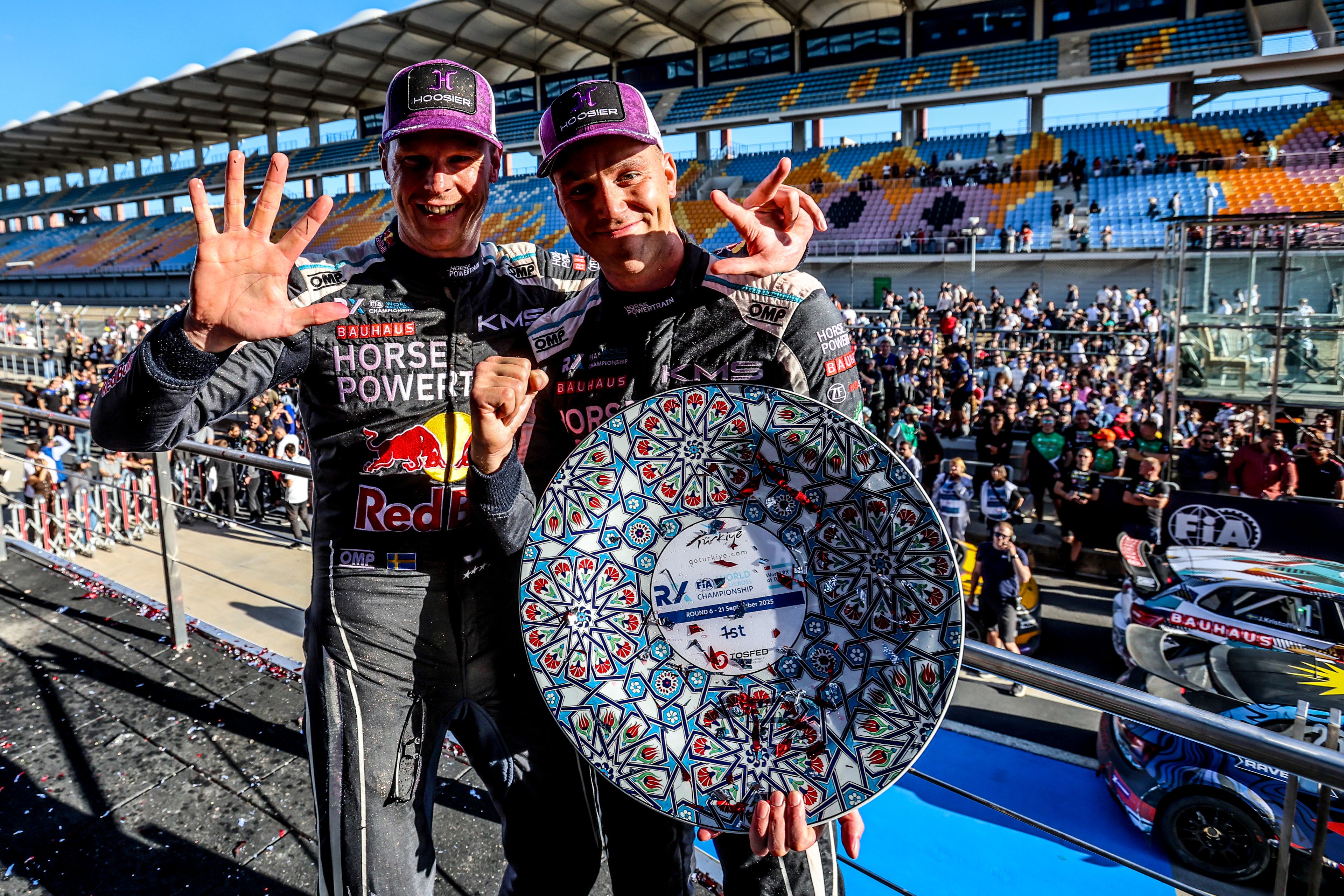 Johan Kristoffersson and Ole Christian Veiby celebrate their success in Istanbul in 2025