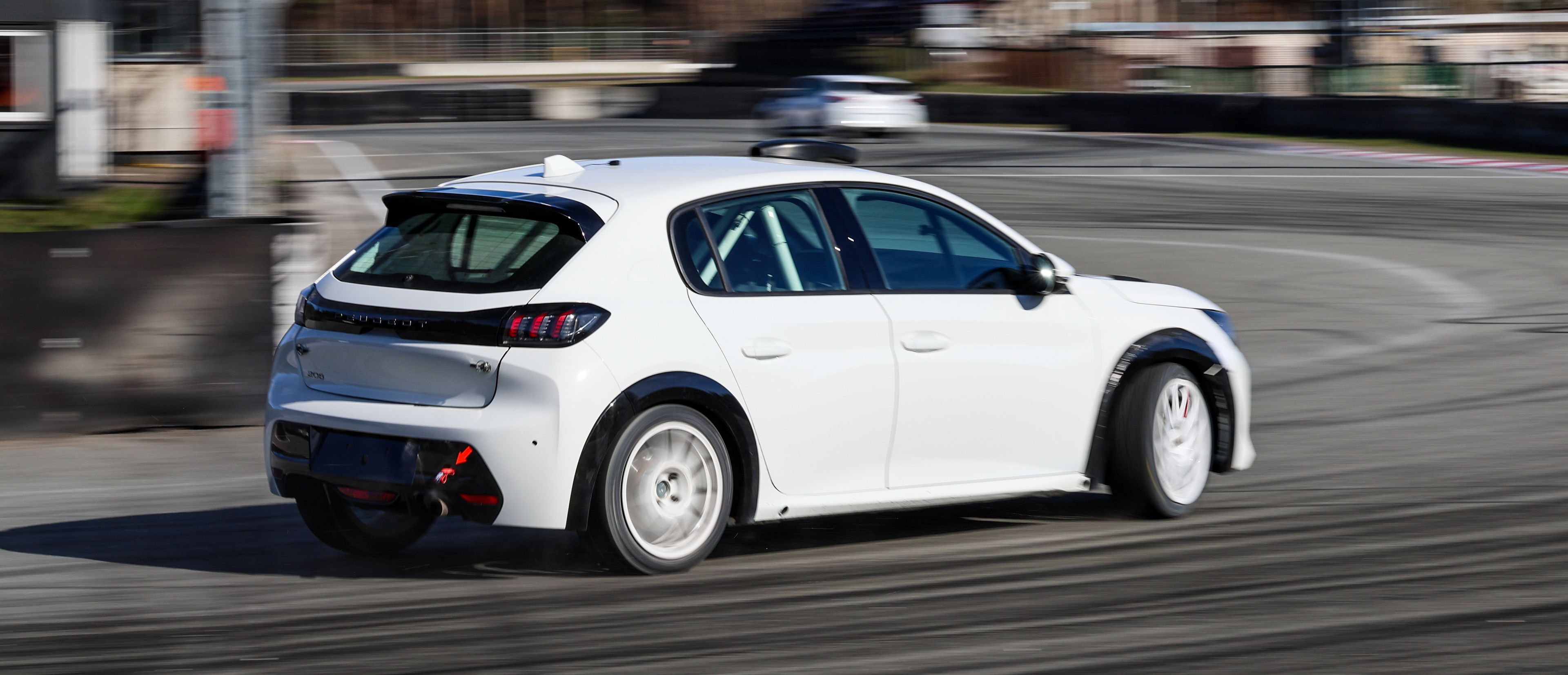 Anna Rusek tests her Automax Motorsport Euro RX4 Peugeot 208 in Rīga ahead of the 2026 FIA European Rallycross Championship campaign
