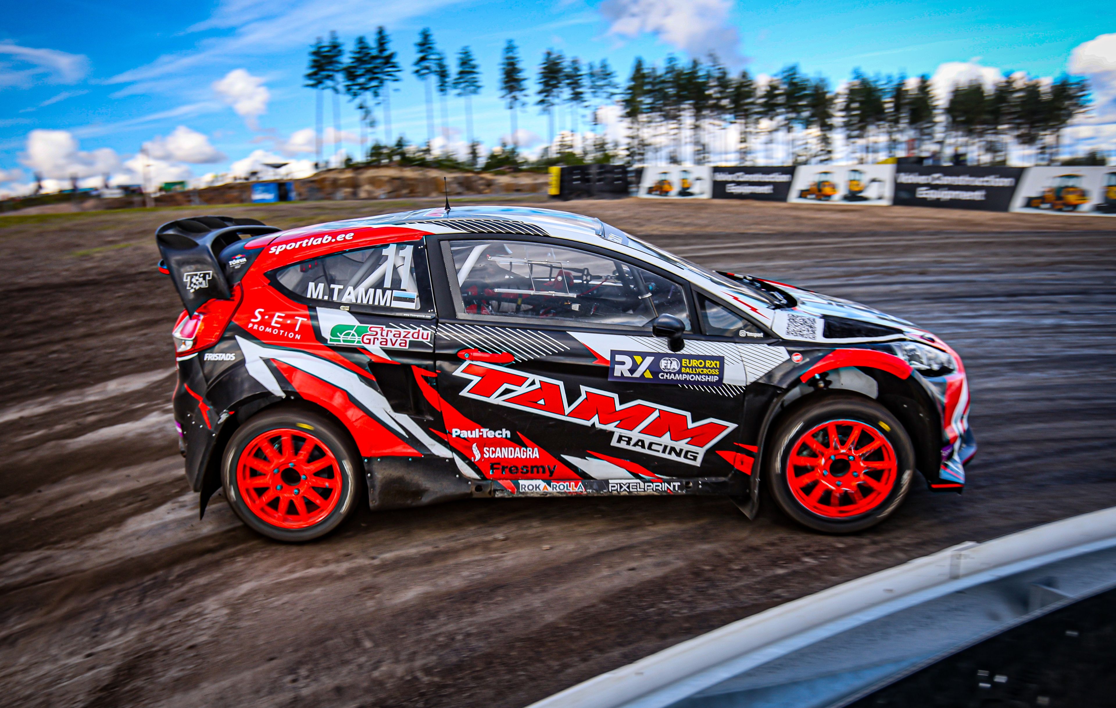 Maiko Tamm in action in Euro RX1 at Finland's KymiRing in 2025