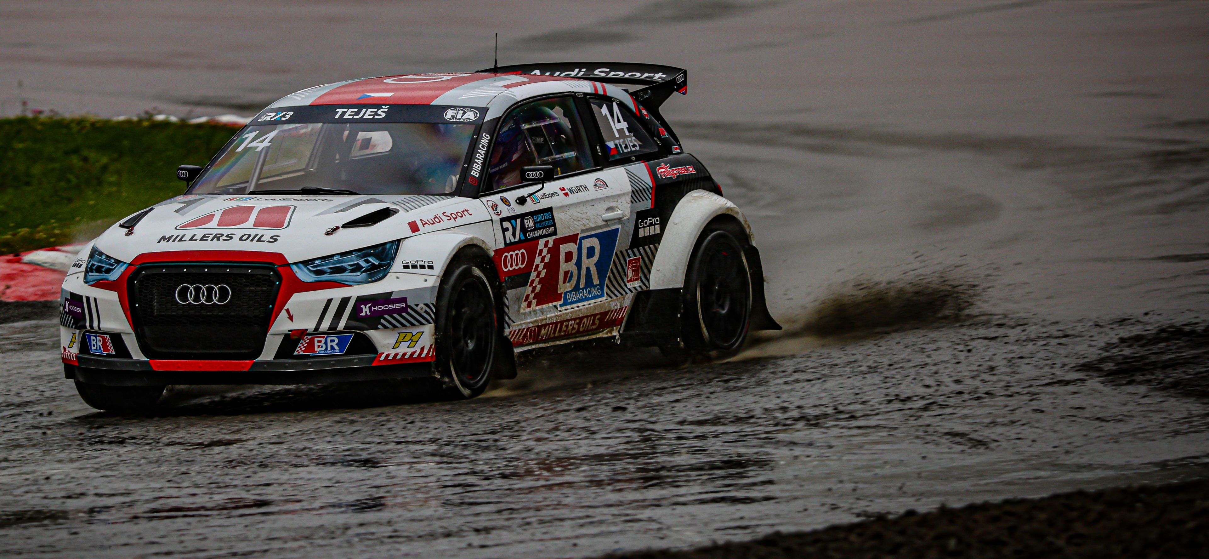 Biba Racing ace Libor Teješ in Euro RX3 action at Höljes in Sweden in 2025