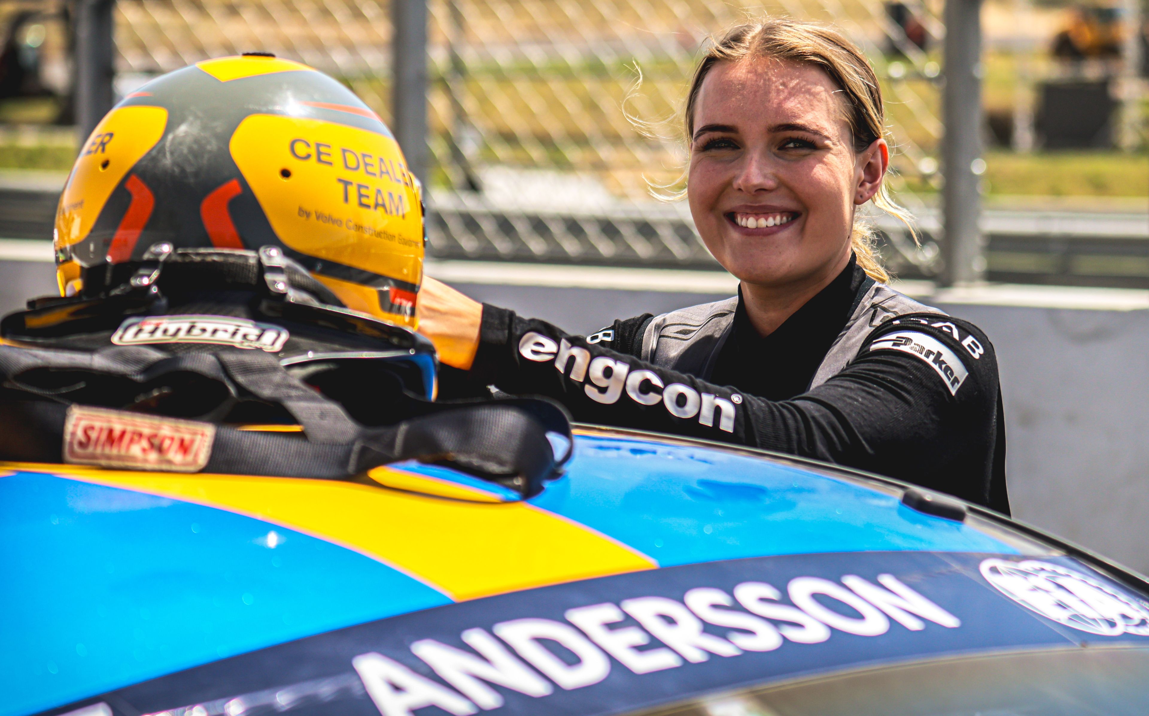 Klara Andersson preparing for action in World RX in 2025