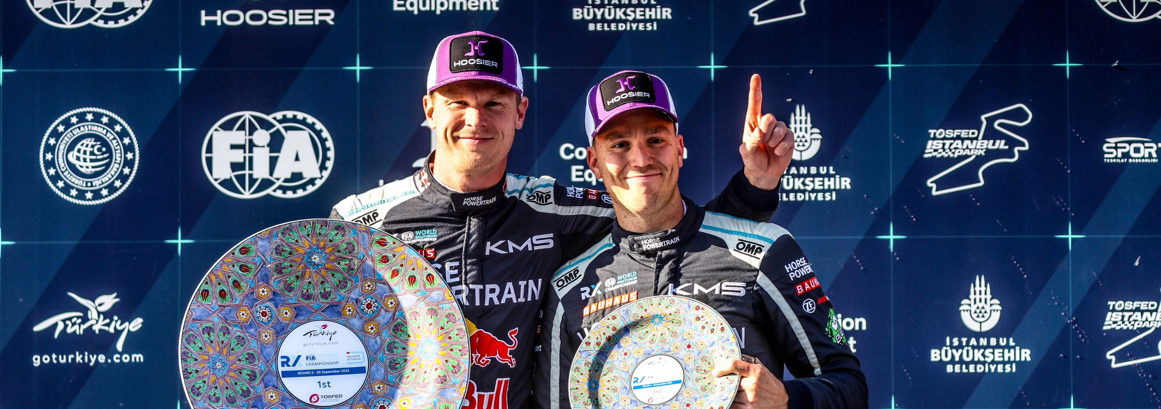 Johan Kristoffersson and Ole Christian Veiby celebrate their success in Istanbul in 2025