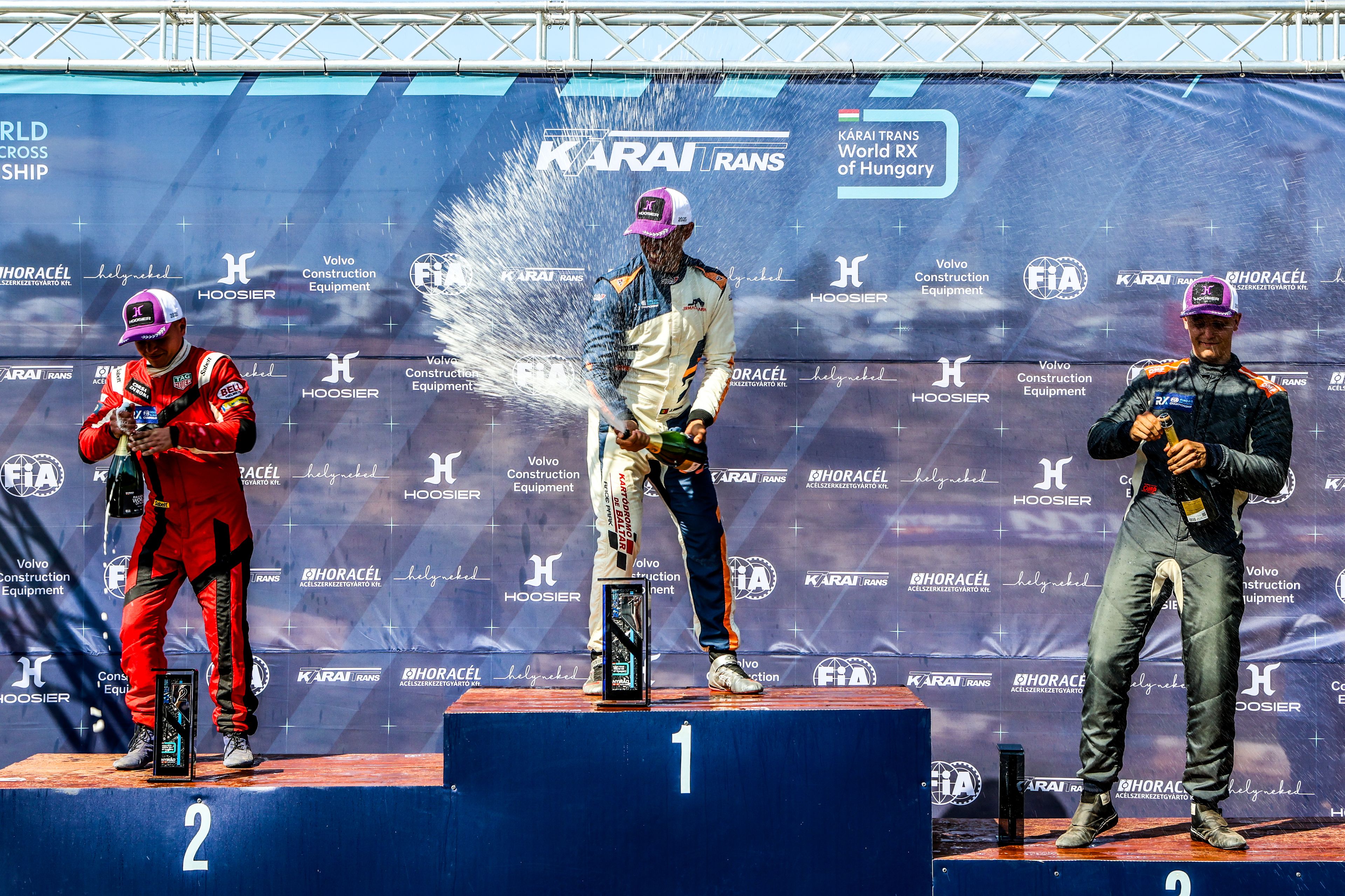 Euro RX3 podium-finishers at World RX of Hungary 2025