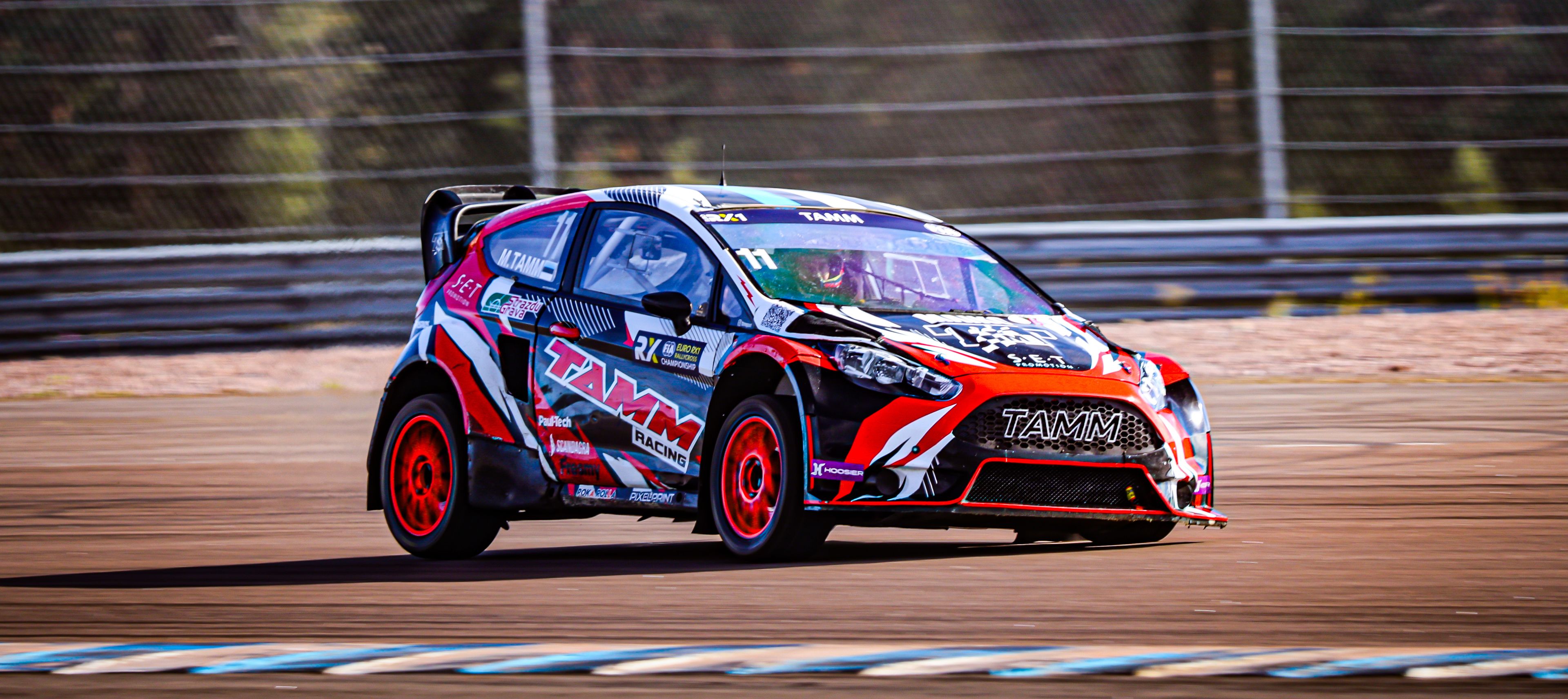 Maiko Tamm in action in Euro RX1 at Finland's KymiRing in 2025