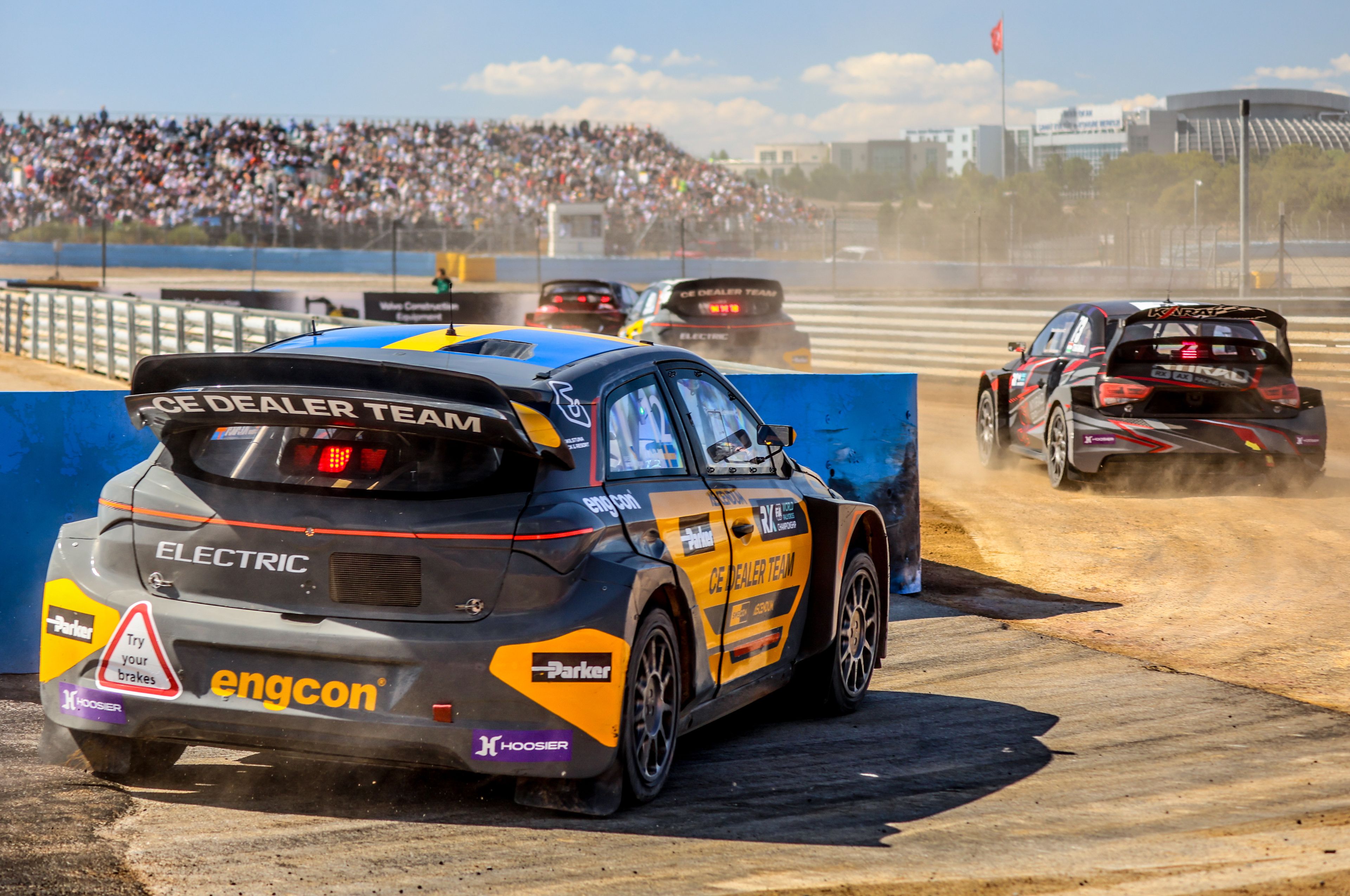 CE Dealer Team's Klara Andersson on-track during World RX of Türkiye in Istanbul in 2025