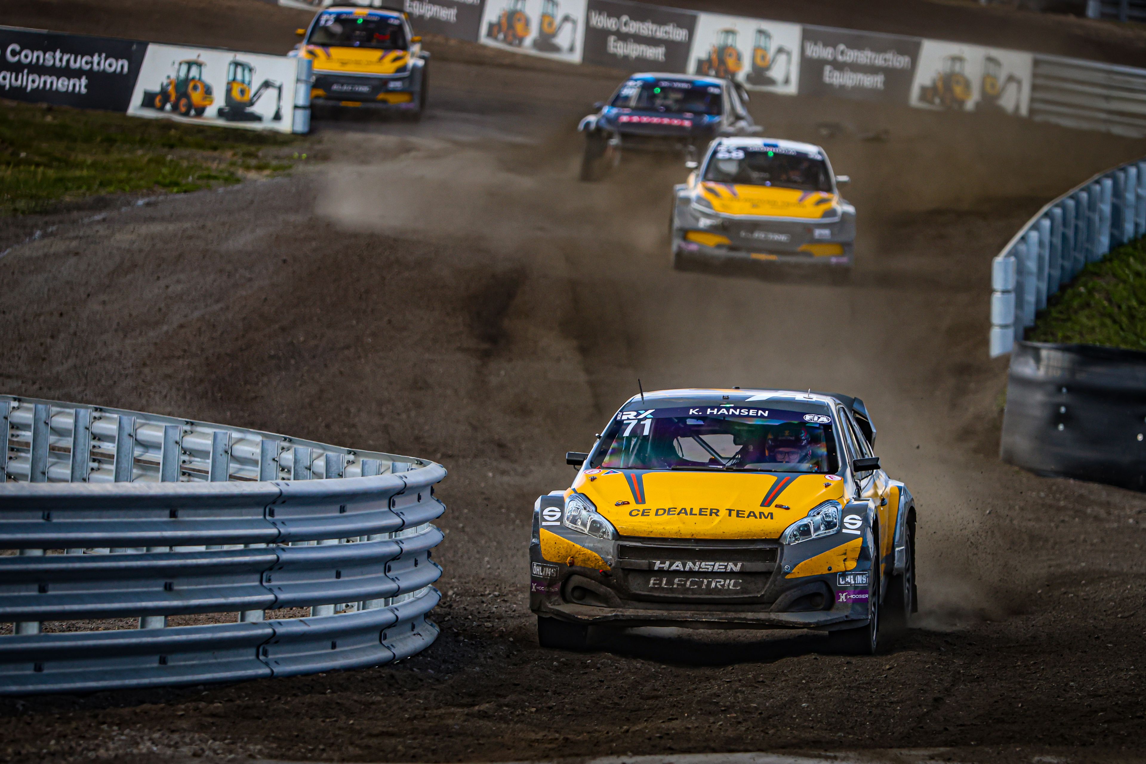 Kevin Hansen leads the pack at World RX of Finland 2025