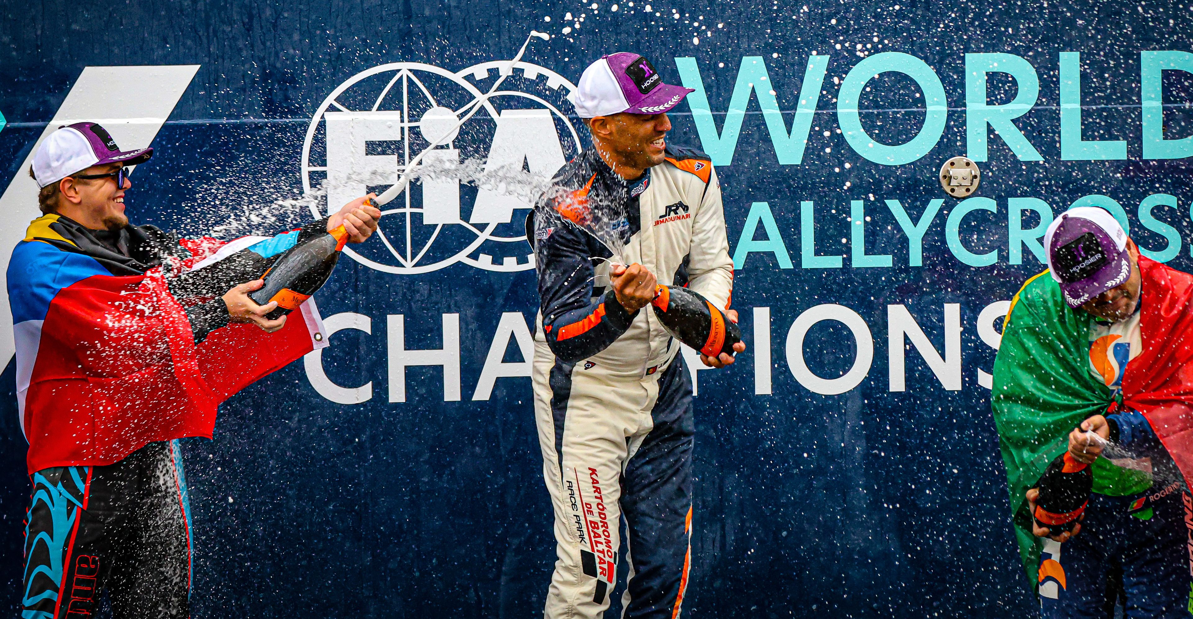 The Euro RX3 podium-finishers at World RX of Finland 2025