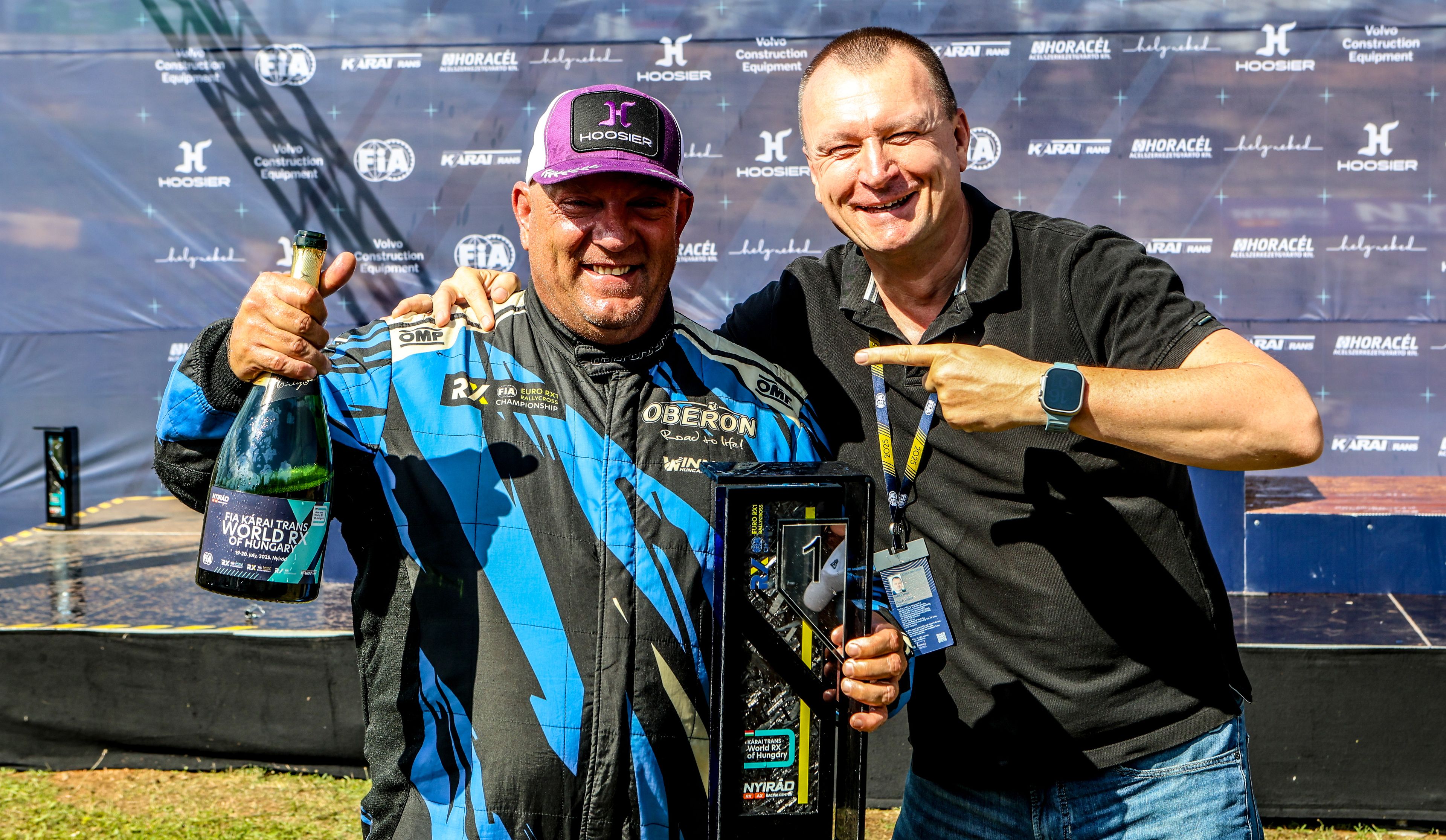 Zoltán Koncseg celebrates home soil victory in Euro RX1 at Nyirád in Hungary in 2025