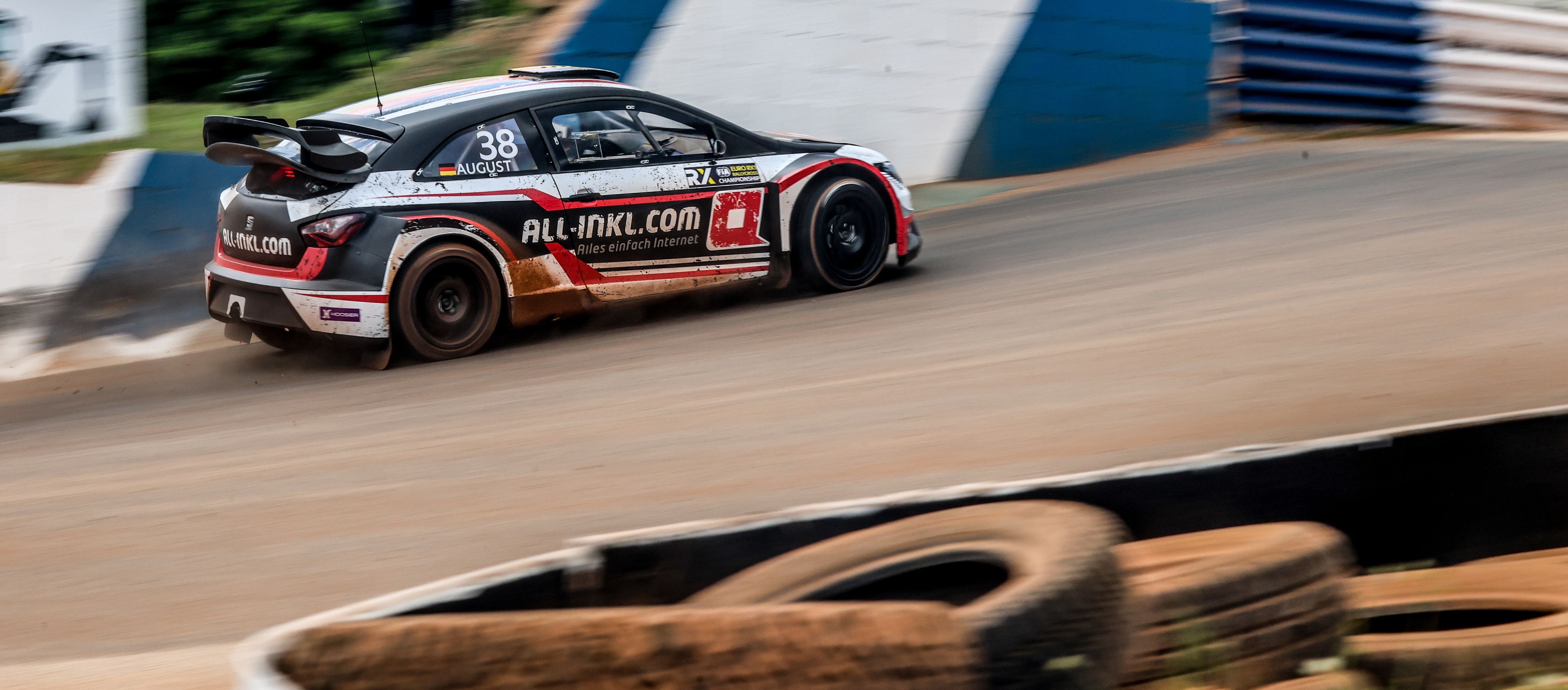 Mandie August in action in Euro RX1 at Nyirád in Hungary in 2025