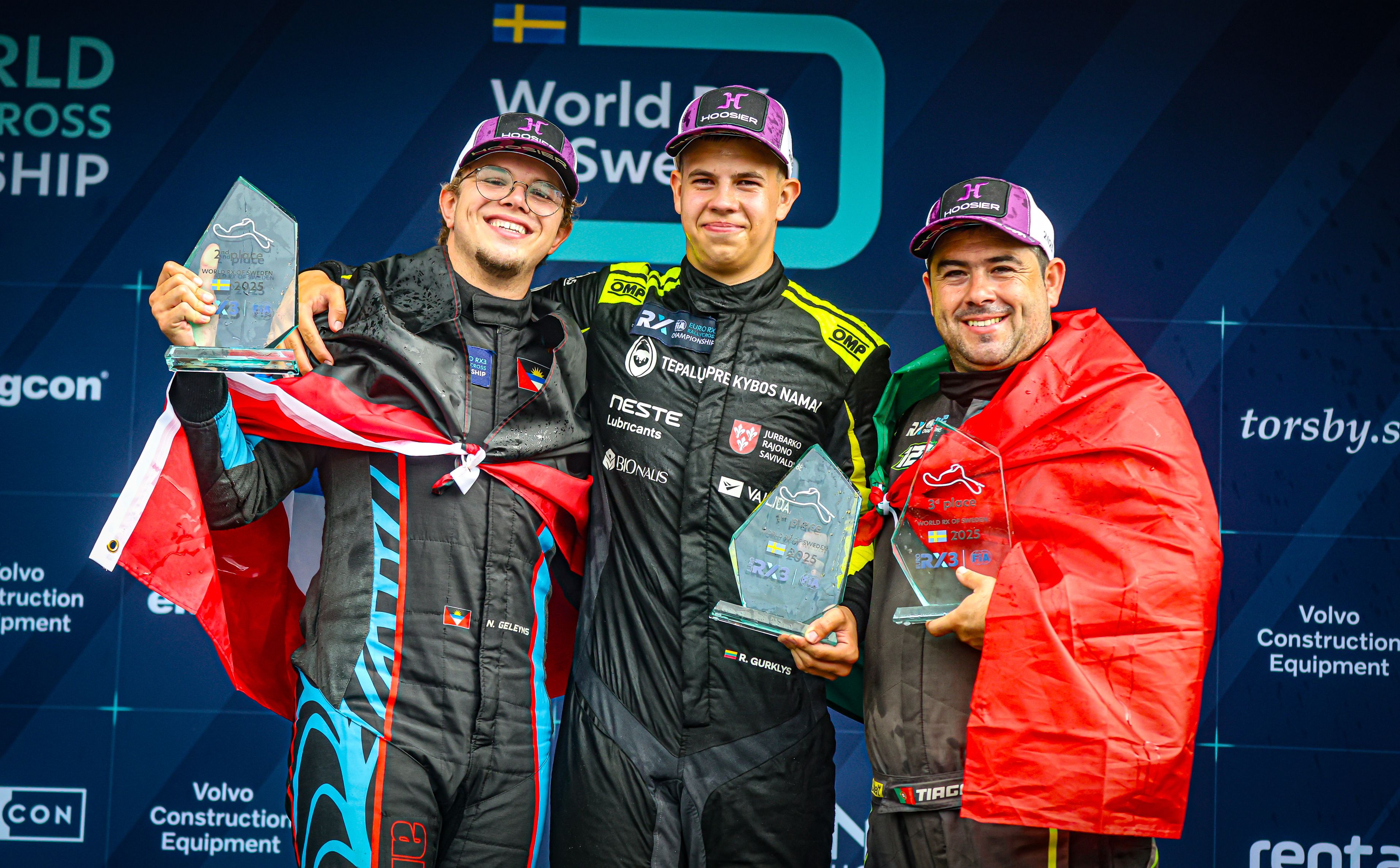Euro RX3 podium at World RX of Sweden 2025