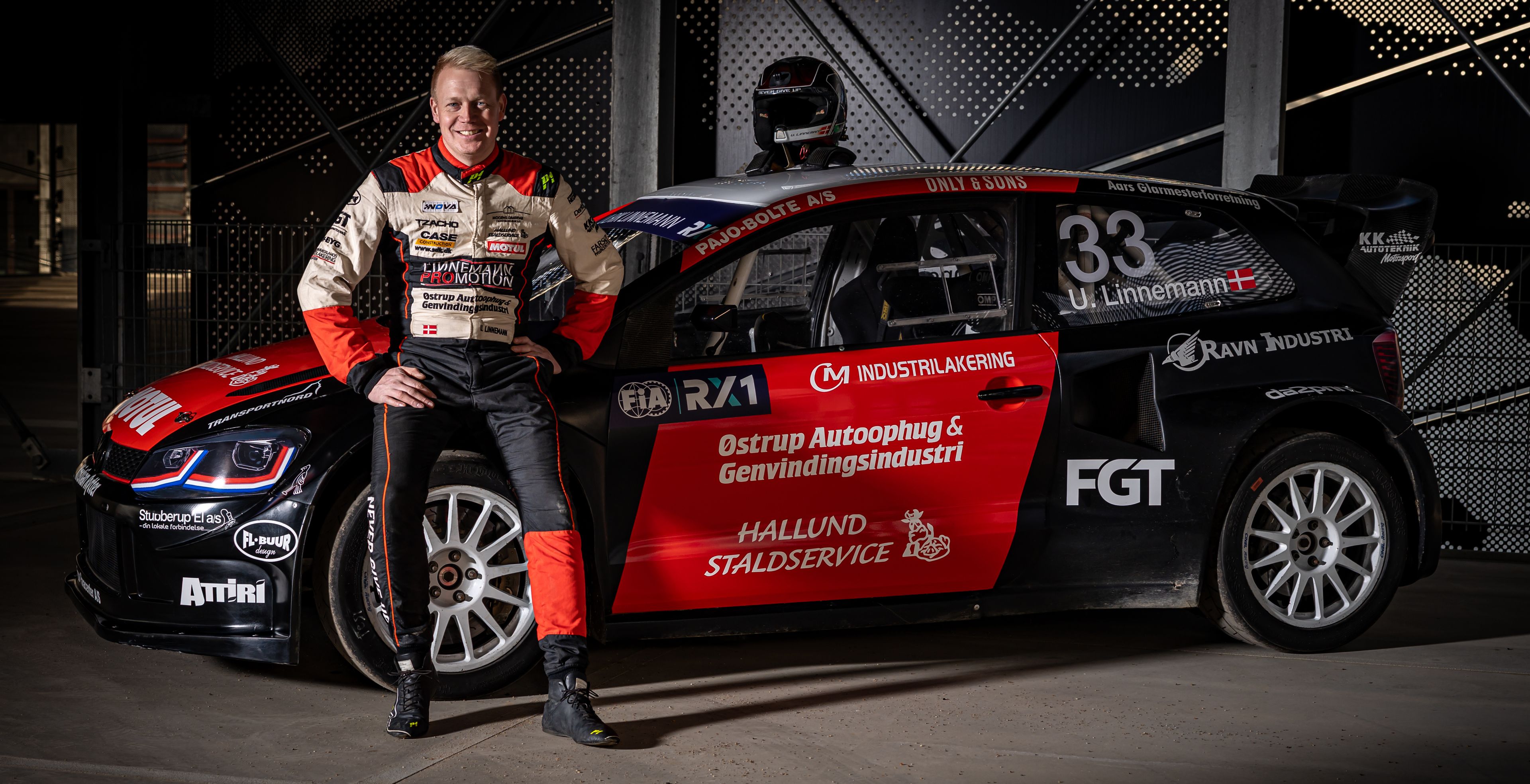 Ulrik Linnemann with the Volkswagen Polo he will drive in Euro RX1 in 2026