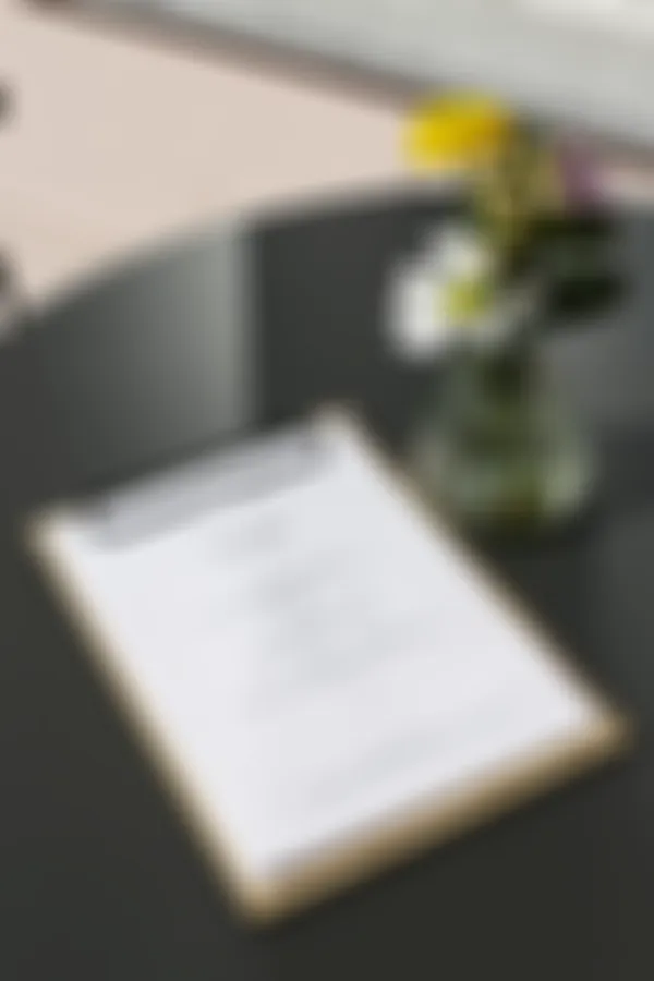 Breakfast menu clipboard