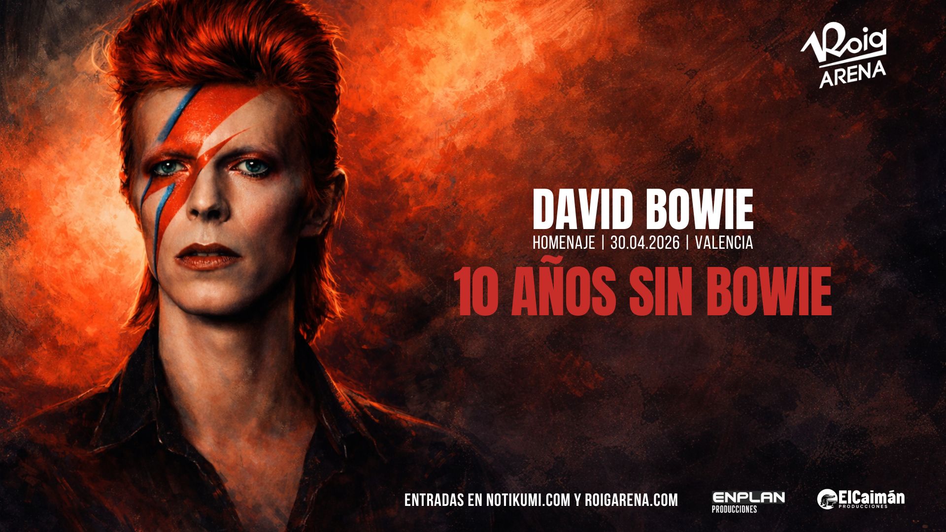Valencian Musicians Will Pay Tribute to David Bowie on April 30 at the Roig Arena Auditorium