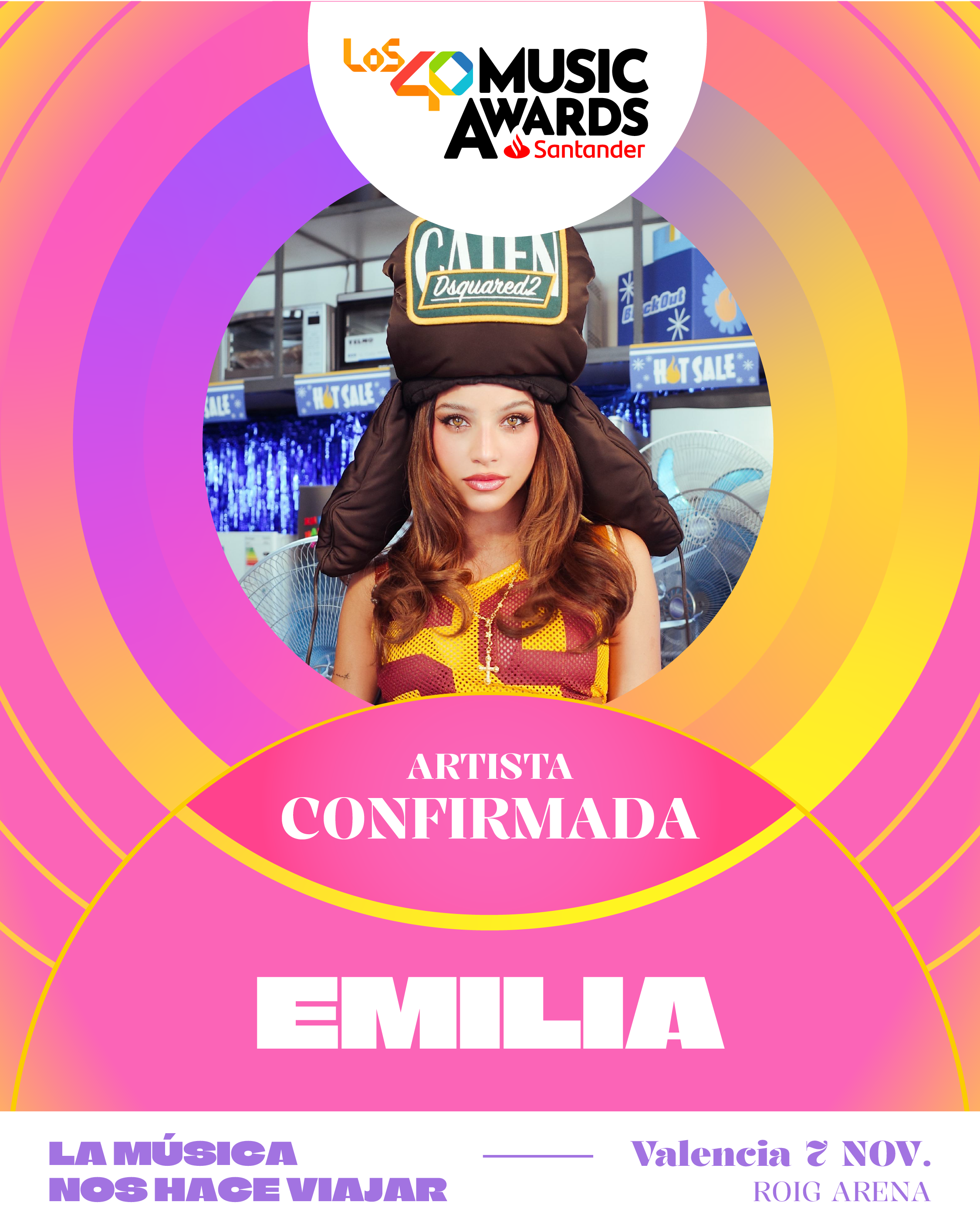 Anuncio Emilia LOS40 Music Awards