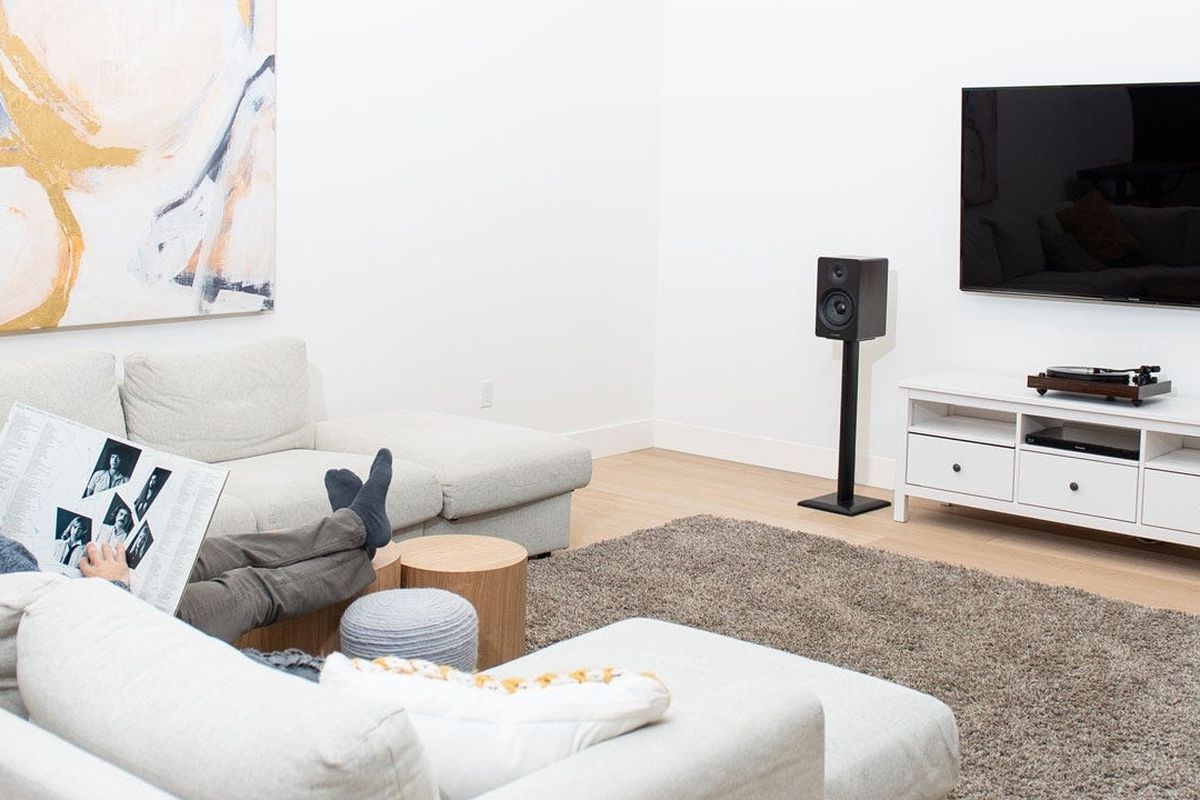 Ai60 Active 6.5” Powered Black Bookshelf Speakers