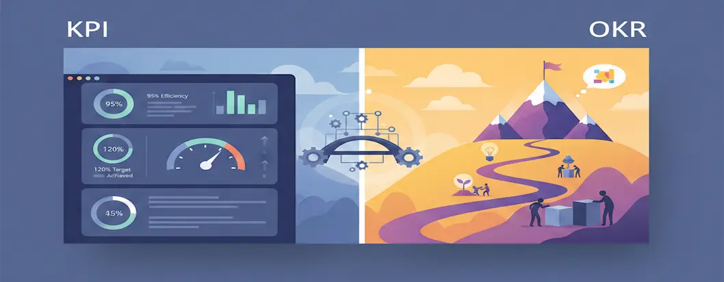 diferencia okr vs kpi
