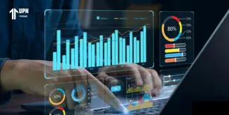 Análisis de datos mediante dashboards de gestion empresarial digitales y gráficos avanzados.