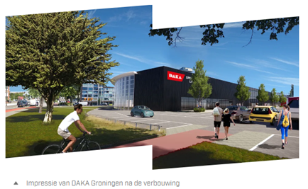 Nieuwe huurovereenkomst Daka Sport & Lifestyle aan Sontplein Groningen – tijdelijke winkel geopend tijdens renovatie.