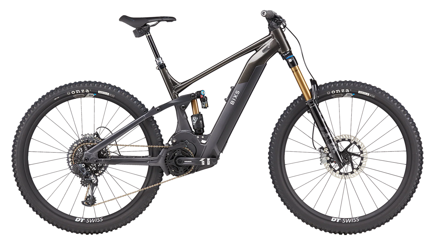 BIXS Lane EX E-Mountainbike in Seitenansicht auf weissem Hintergrund