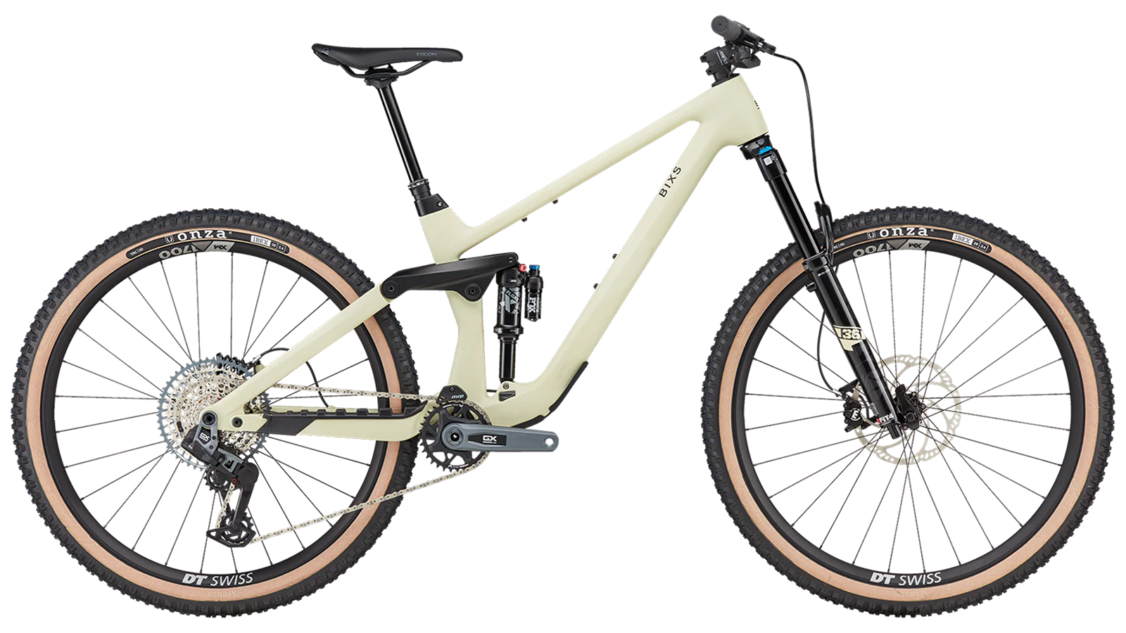 BIXS Peak 140 Mountainbike in Creme auf weissem Hintergrund