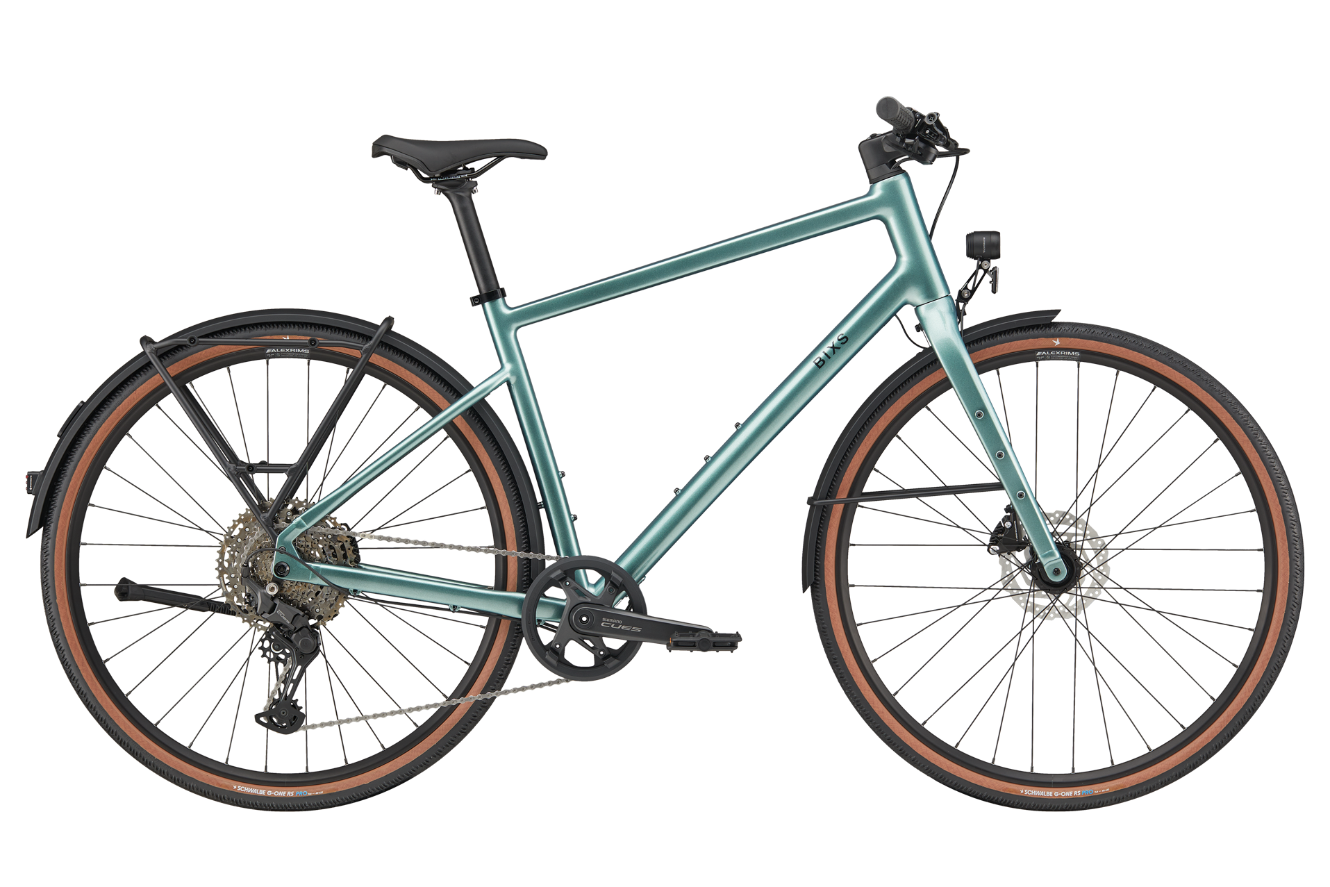 BIXS District EQ 2 E-Bike in Seitenansicht auf weissem Hintergrund
