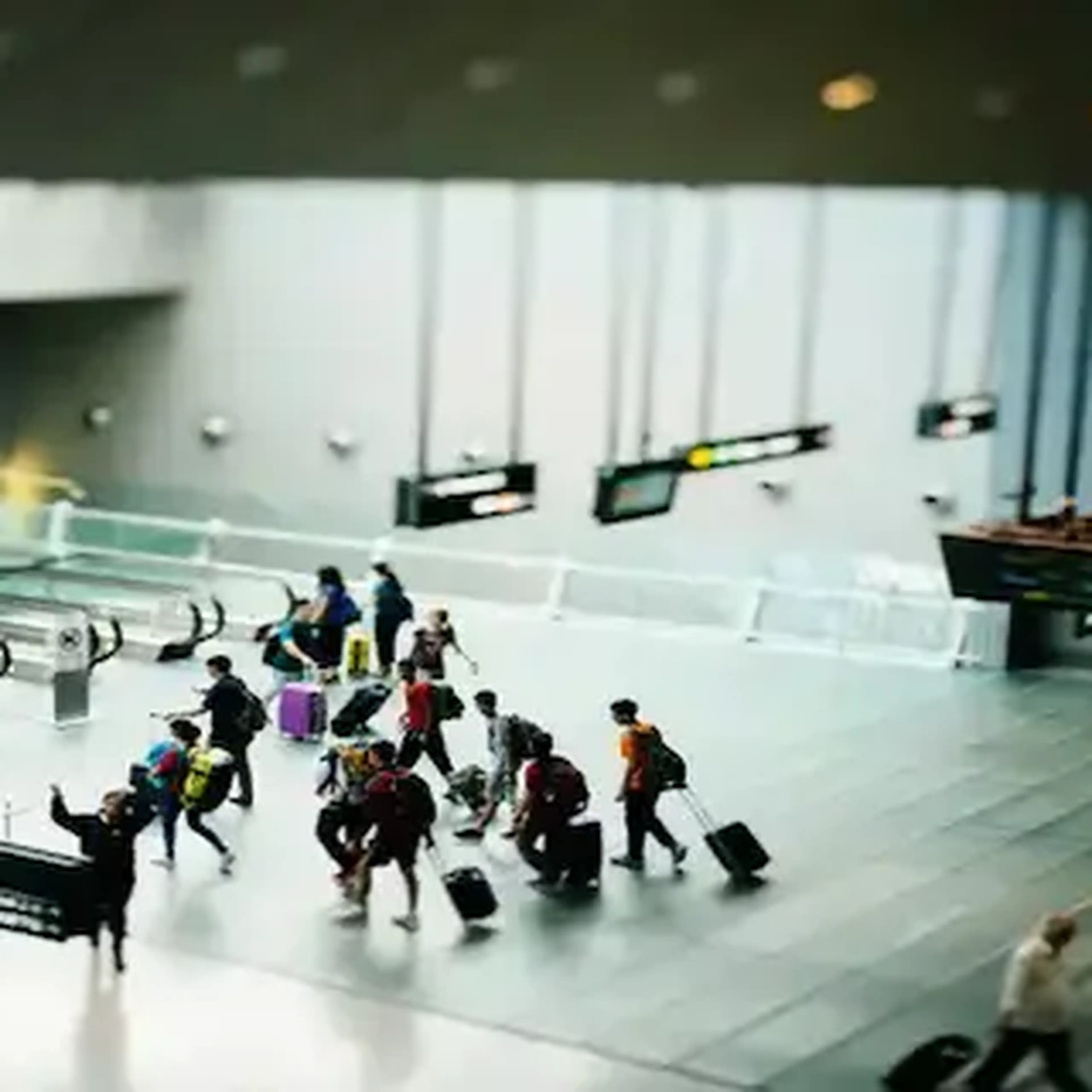 people in an airport