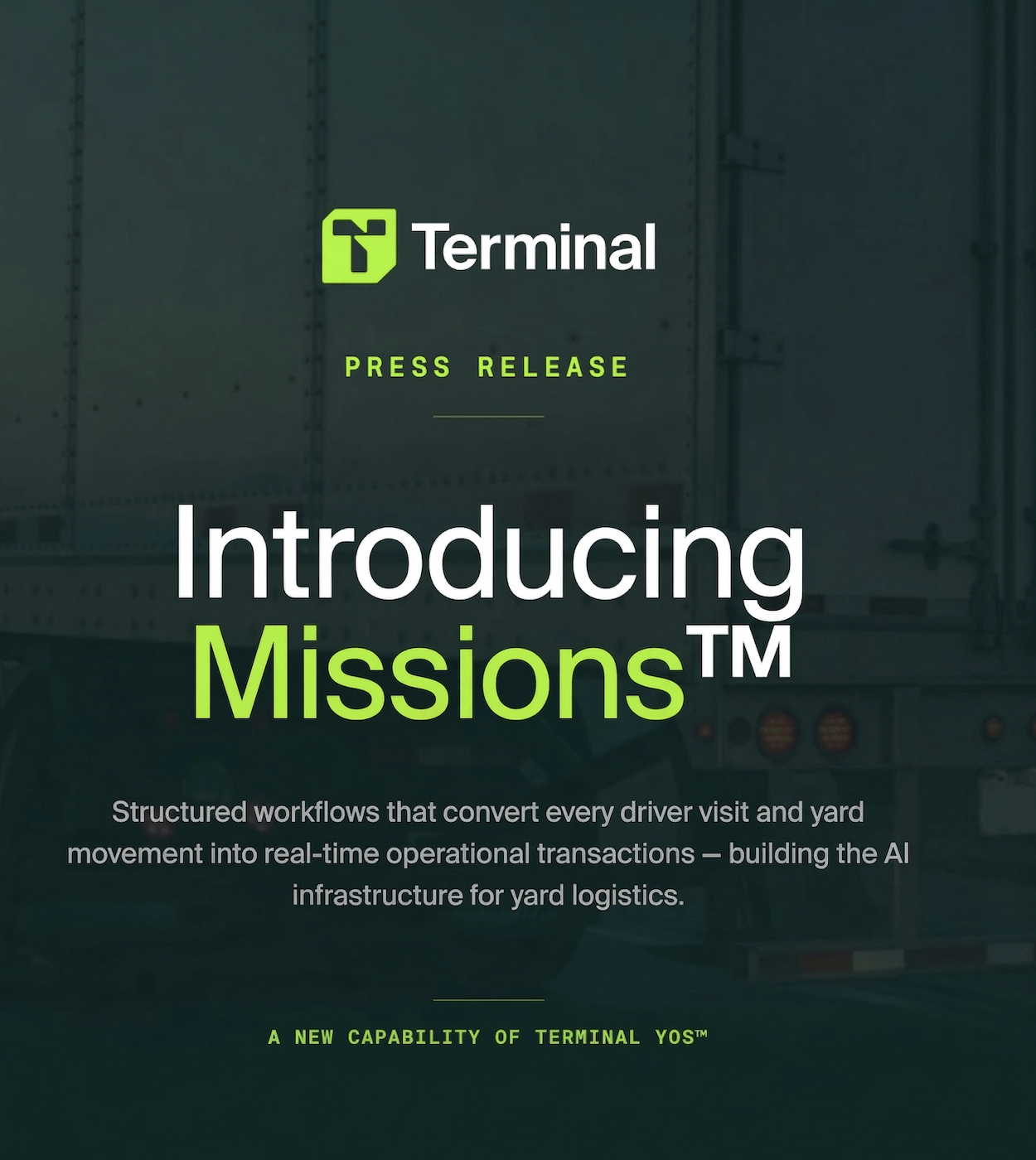 Terminal Industries Launches Missions™ as Structured Workflows for All Yard Operations