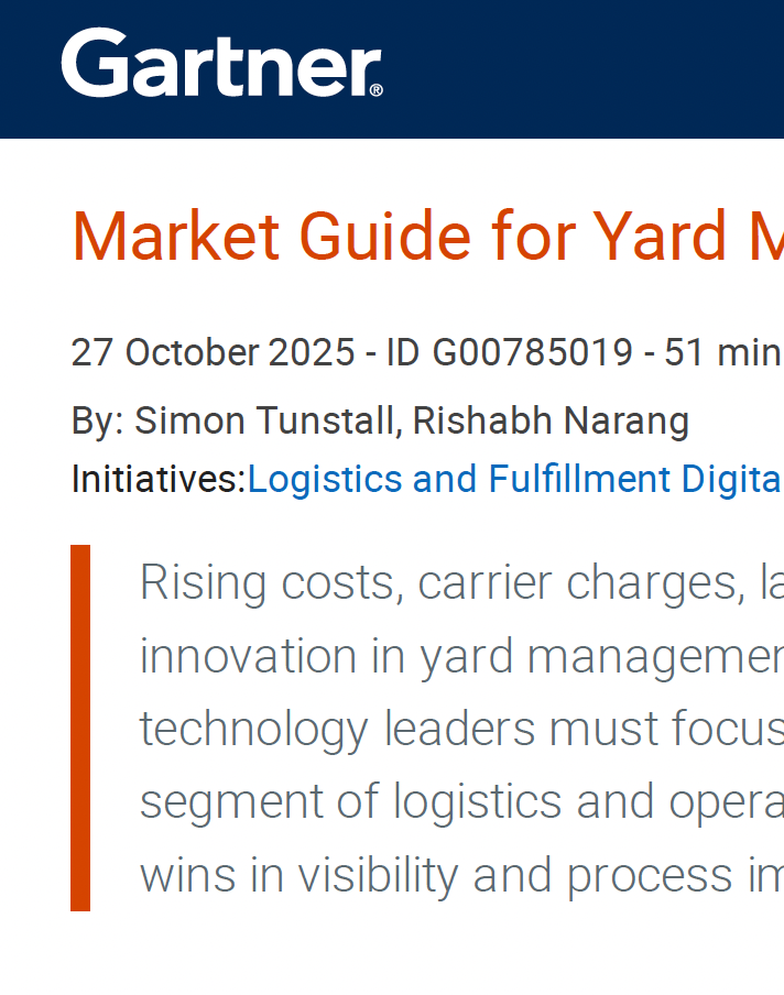 Terminal Industries Recognized in the 2025 Gartner® Market Guide for Yard Management