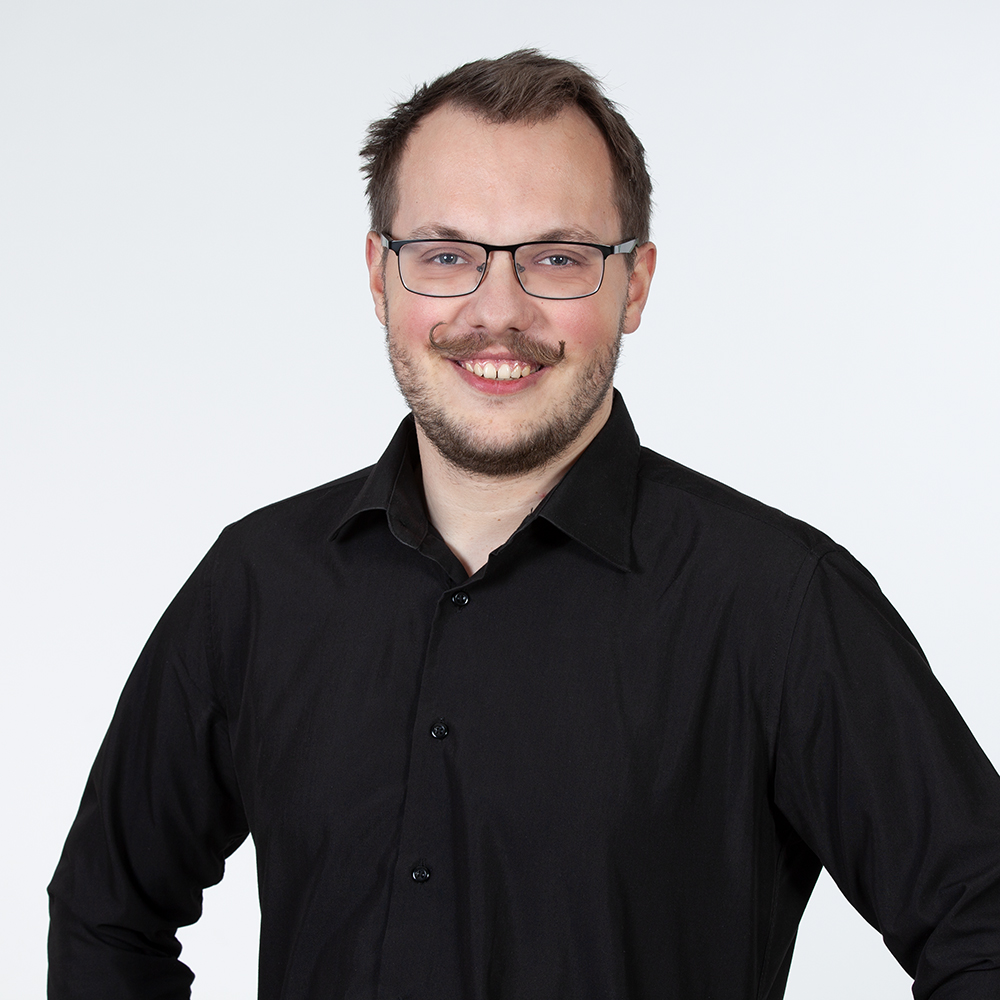 Samuel als Teammitglied in der IT