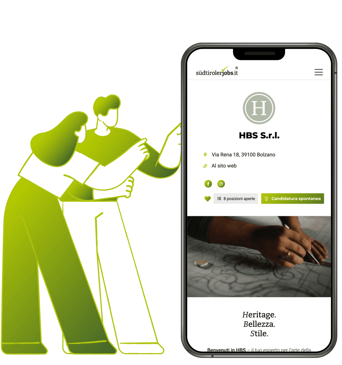 Il vostro profilo aziendale su südtirolerjobs.it