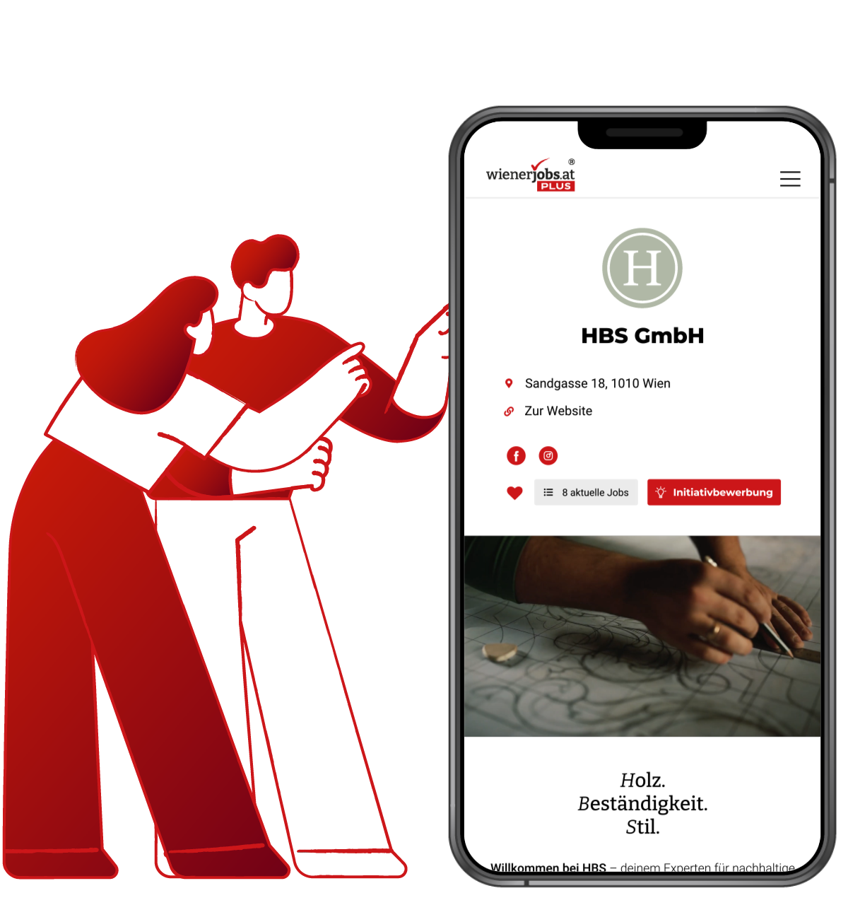 Arbeitgeberprofil auf wienerjobs.at