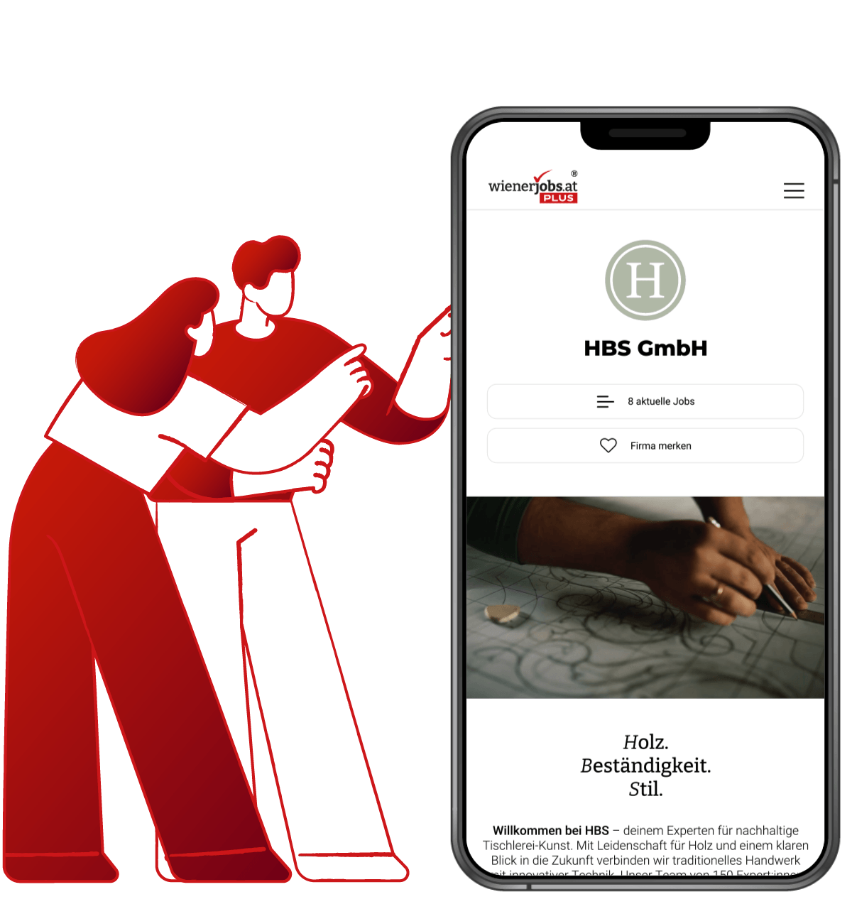 Arbeitgeberprofil auf wienerjobs.at
